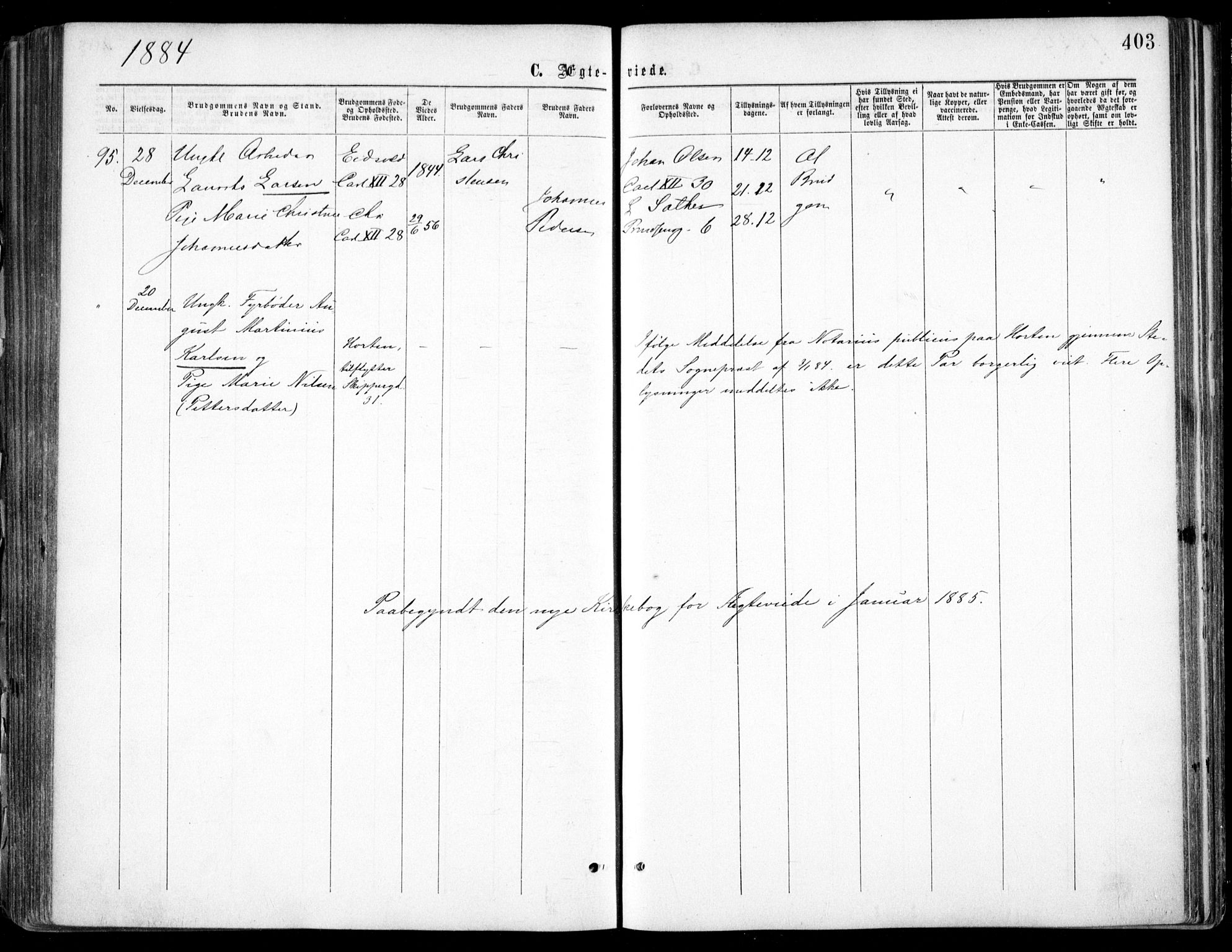 Oslo domkirke Kirkebøker, SAO/A-10752/F/Fa/L0021: Parish register (official) no. 21, 1865-1884, p. 403