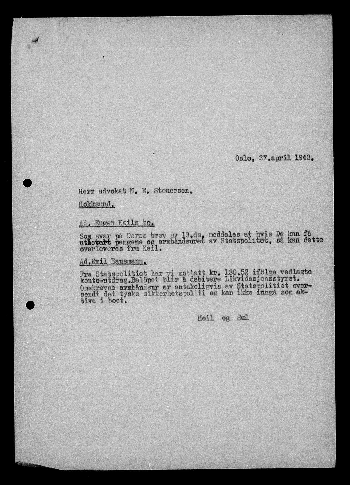 Justisdepartementet, Tilbakeføringskontoret for inndratte formuer, AV/RA-S-1564/H/Hc/Hcd/L1001: --, 1945-1947, p. 520