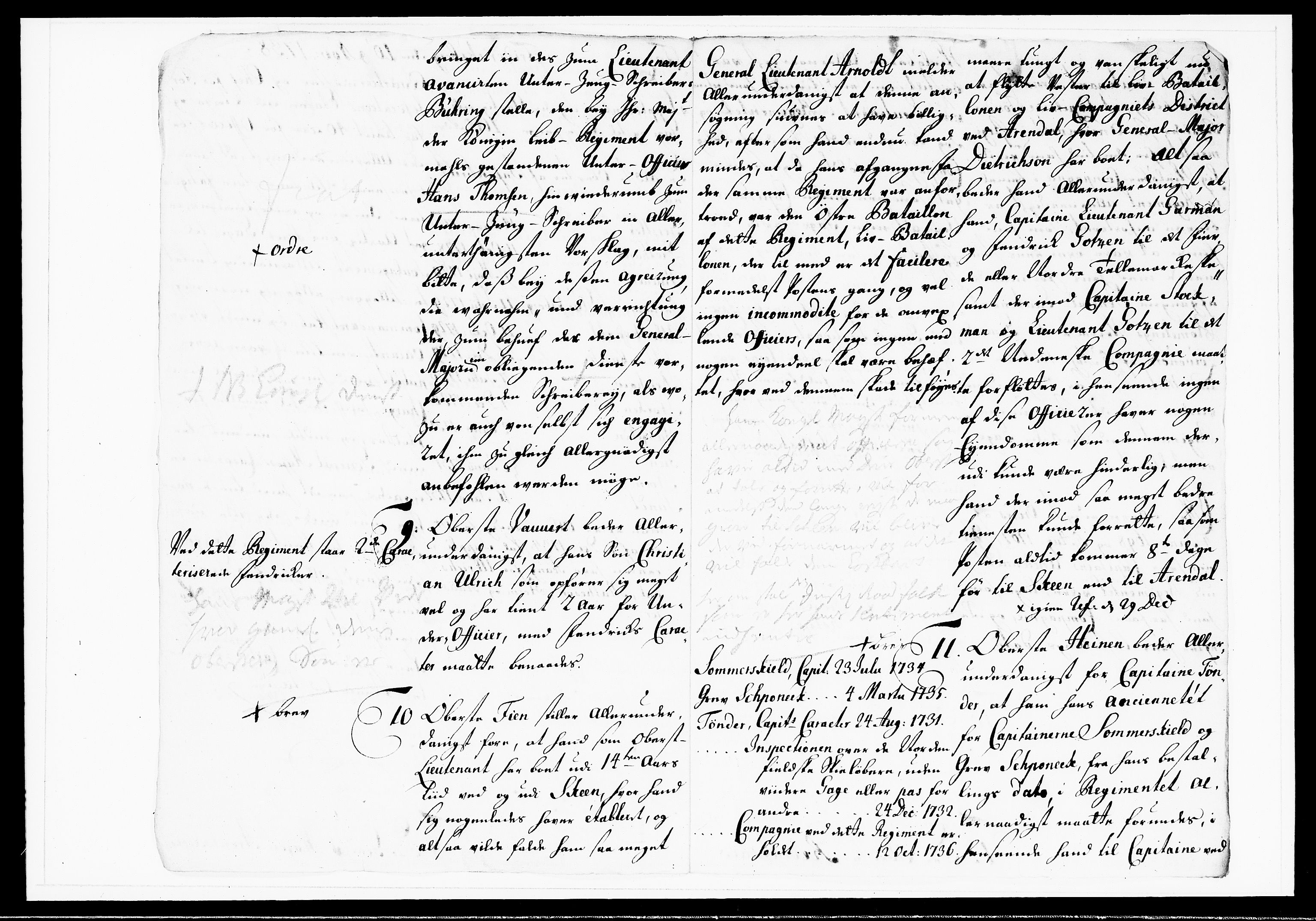 Krigskollegiet, Krigskancelliet, DRA/A-0006/-/1143-1150: Refererede sager, 1738, p. 468
