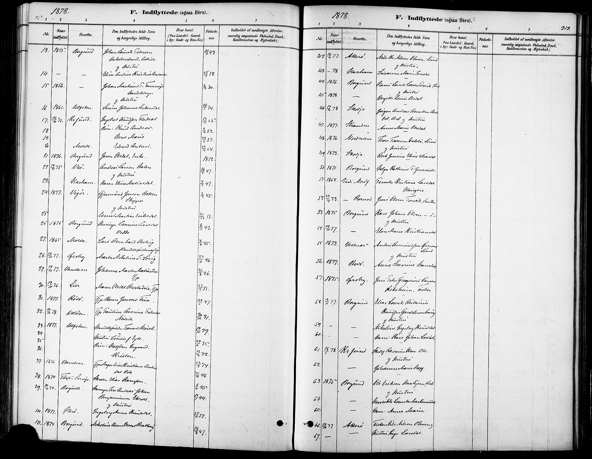 Ministerialprotokoller, klokkerbøker og fødselsregistre - Møre og Romsdal, SAT/A-1454/529/L0454: Parish register (official) no. 529A04, 1878-1885, p. 313