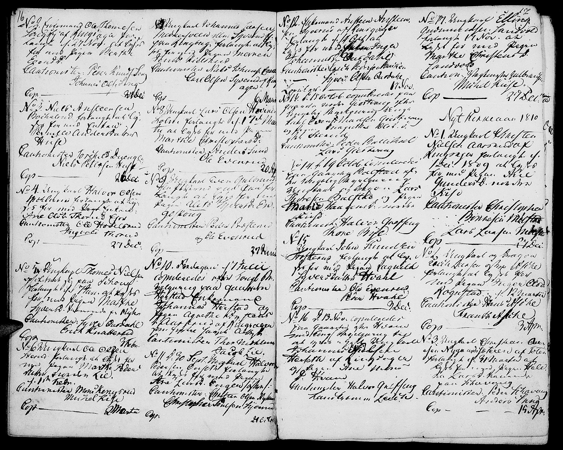 Nes prestekontor, Hedmark, AV/SAH-PREST-020/K/Ka/L0001: Parish register (official) no. 1, 1802-1814, p. 16-17