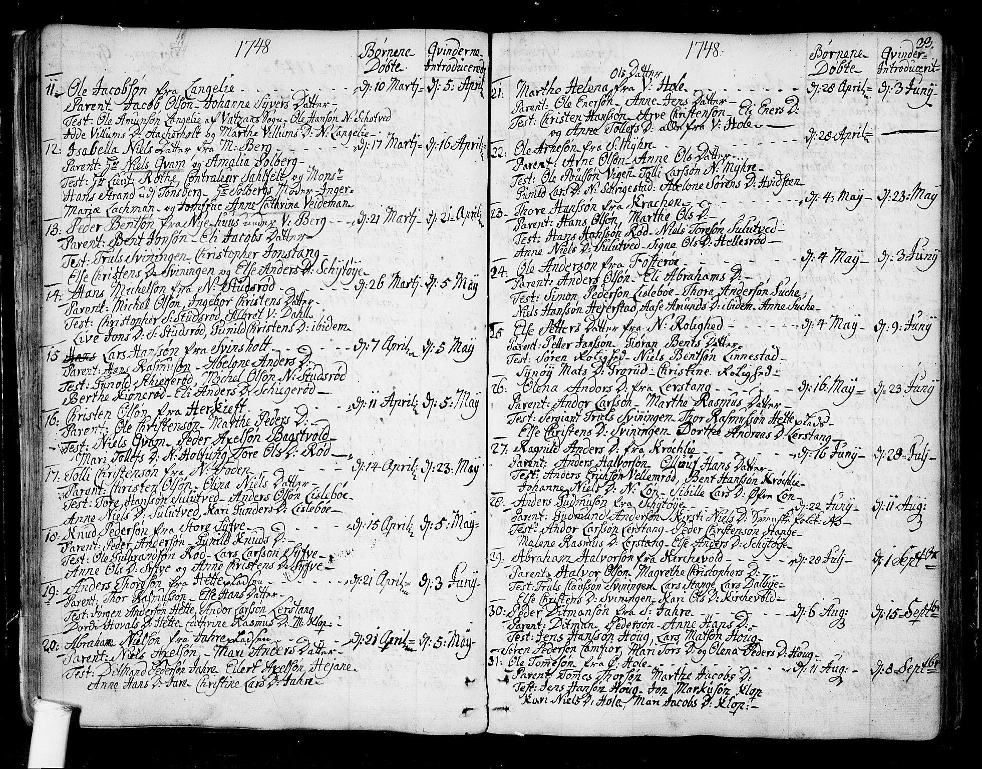 Ramnes kirkebøker, SAKO/A-314/F/Fa/L0001: Parish register (official) no. I 1, 1732-1774, p. 33