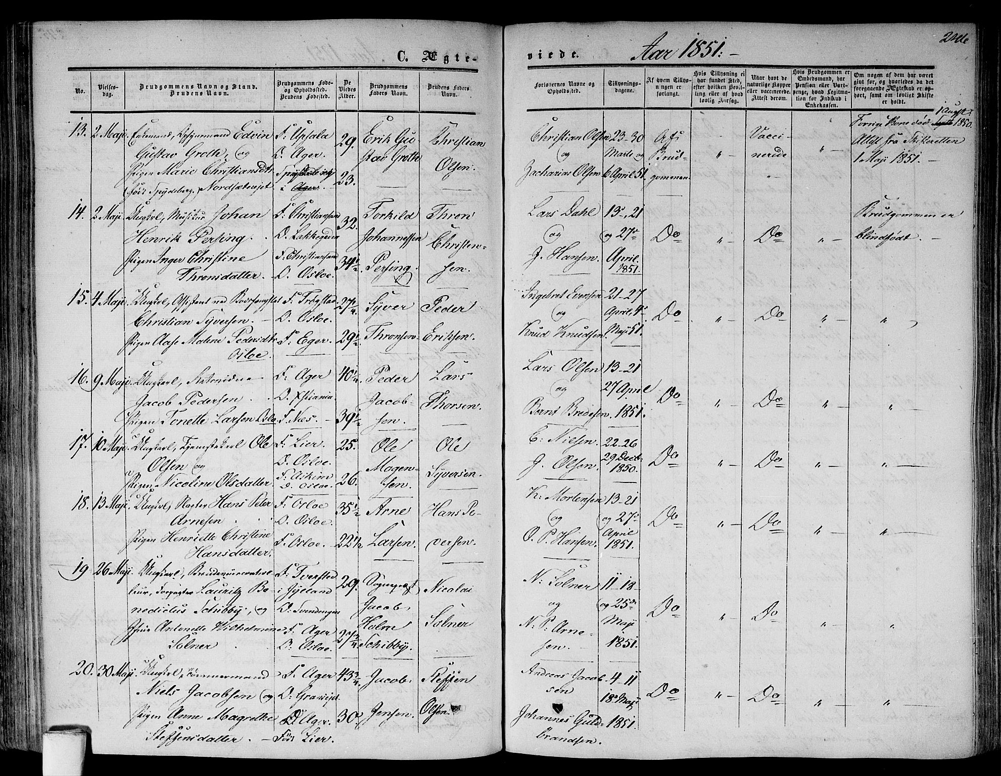 Gamlebyen prestekontor Kirkebøker, AV/SAO-A-10884/F/Fa/L0004: Parish register (official) no. 4, 1850-1857, p. 246