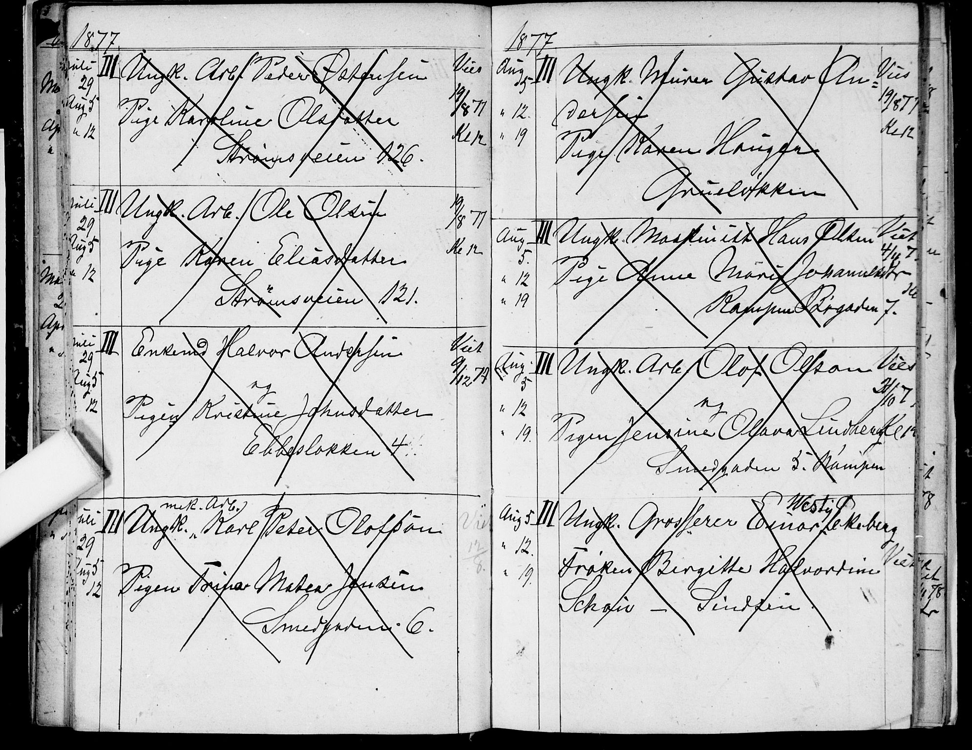 Østre Aker prestekontor Kirkebøker, AV/SAO-A-10840/H/Ha/L0003: Banns register no. I 3, 1873-1878