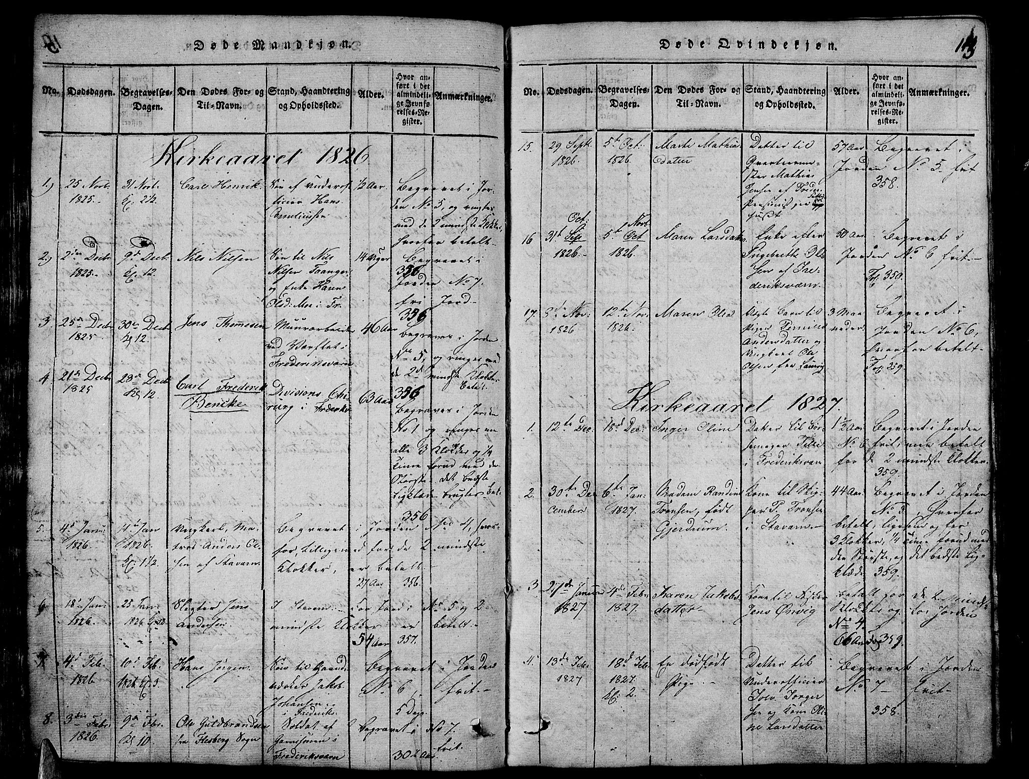 Stavern kirkebøker, AV/SAKO-A-318/G/Ga/L0001: Parish register (copy) no. 1, 1817-1841, p. 113