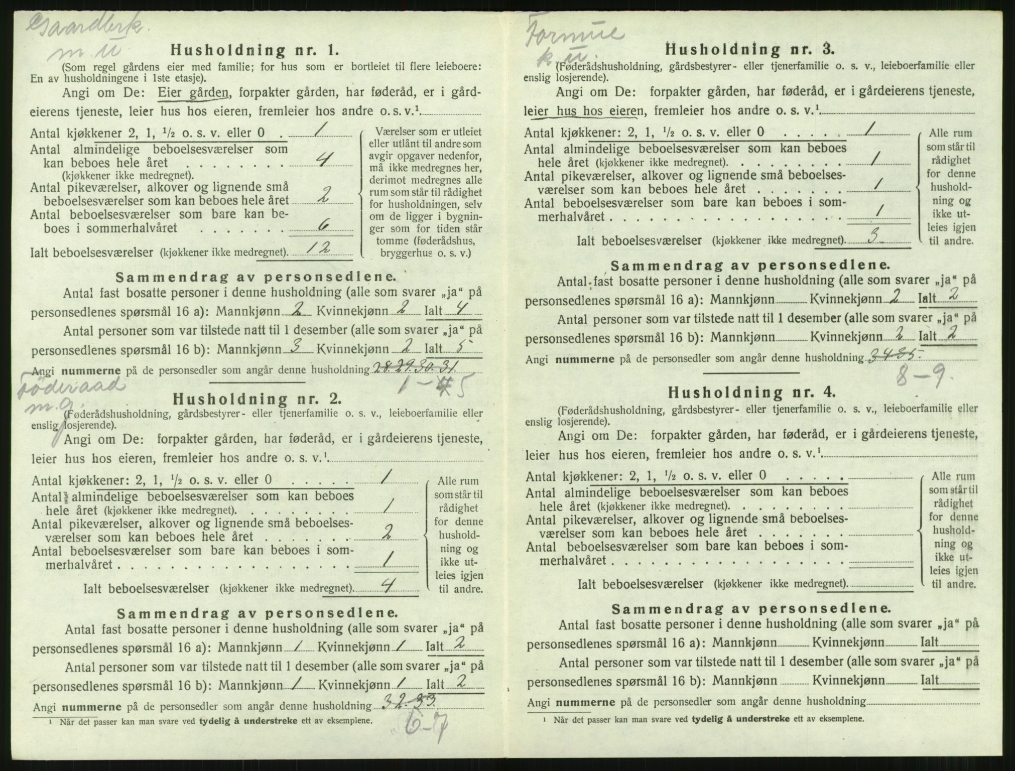 SAT, 1920 census for Tingvoll, 1920, p. 709