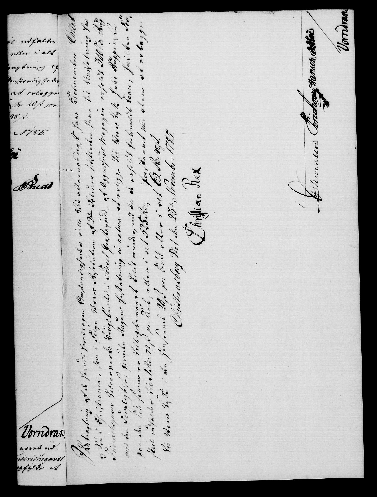 Rentekammeret, Kammerkanselliet, RA/EA-3111/G/Gf/Gfa/L0067: Norsk relasjons- og resolusjonsprotokoll (merket RK 52.67), 1785, p. 954