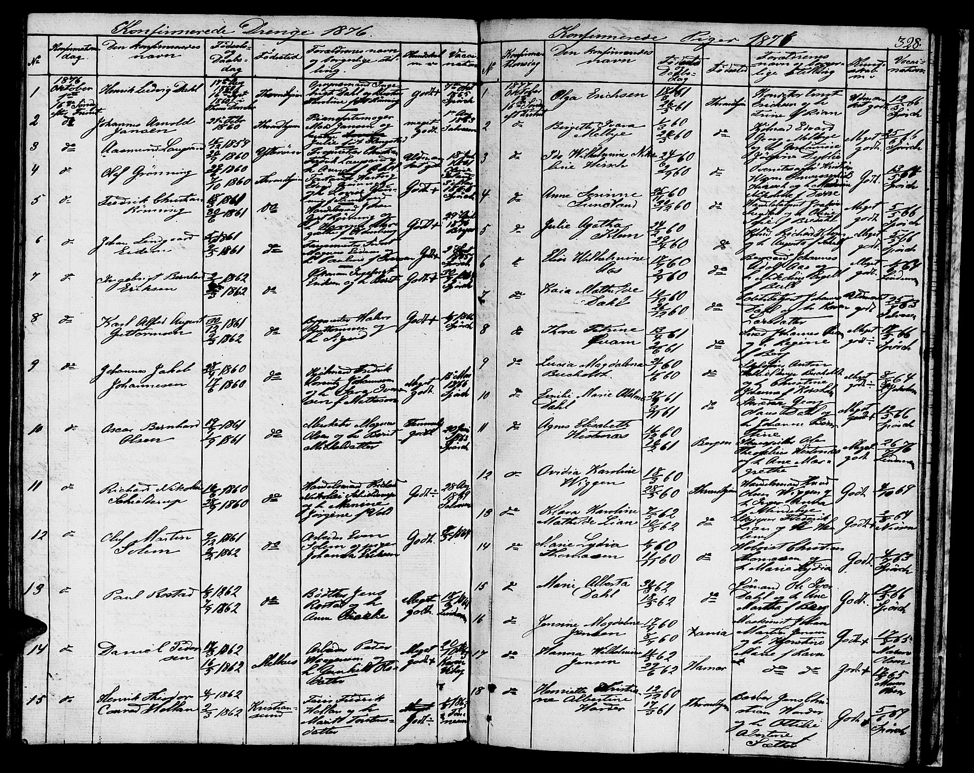 Ministerialprotokoller, klokkerbøker og fødselsregistre - Sør-Trøndelag, AV/SAT-A-1456/601/L0070: Curate's parish register no. 601B03, 1821-1881, p. 328