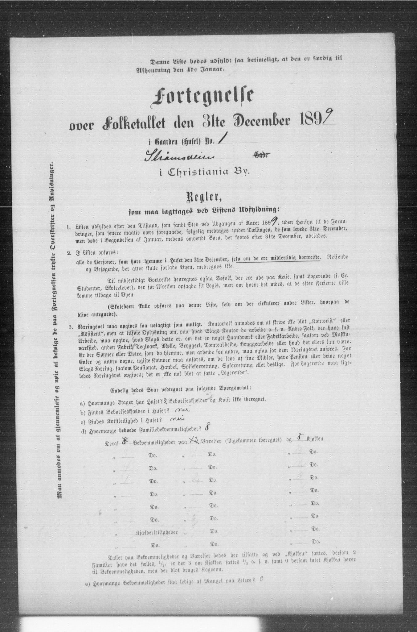 OBA, Municipal Census 1899 for Kristiania, 1899, p. 13513