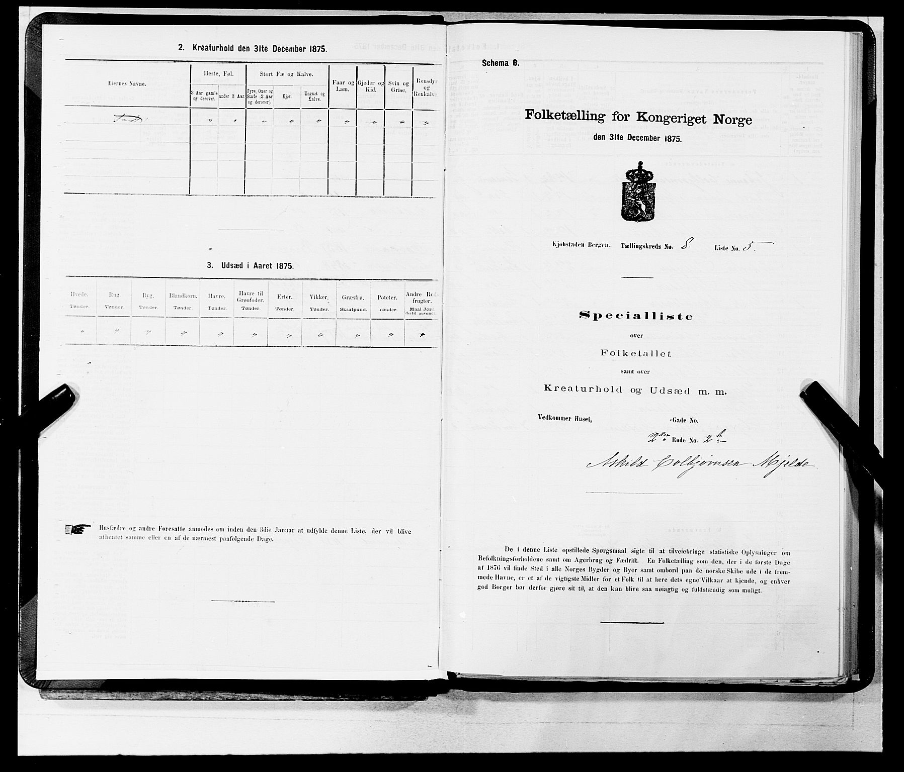 SAB, 1875 census for 1301 Bergen, 1875, p. 374