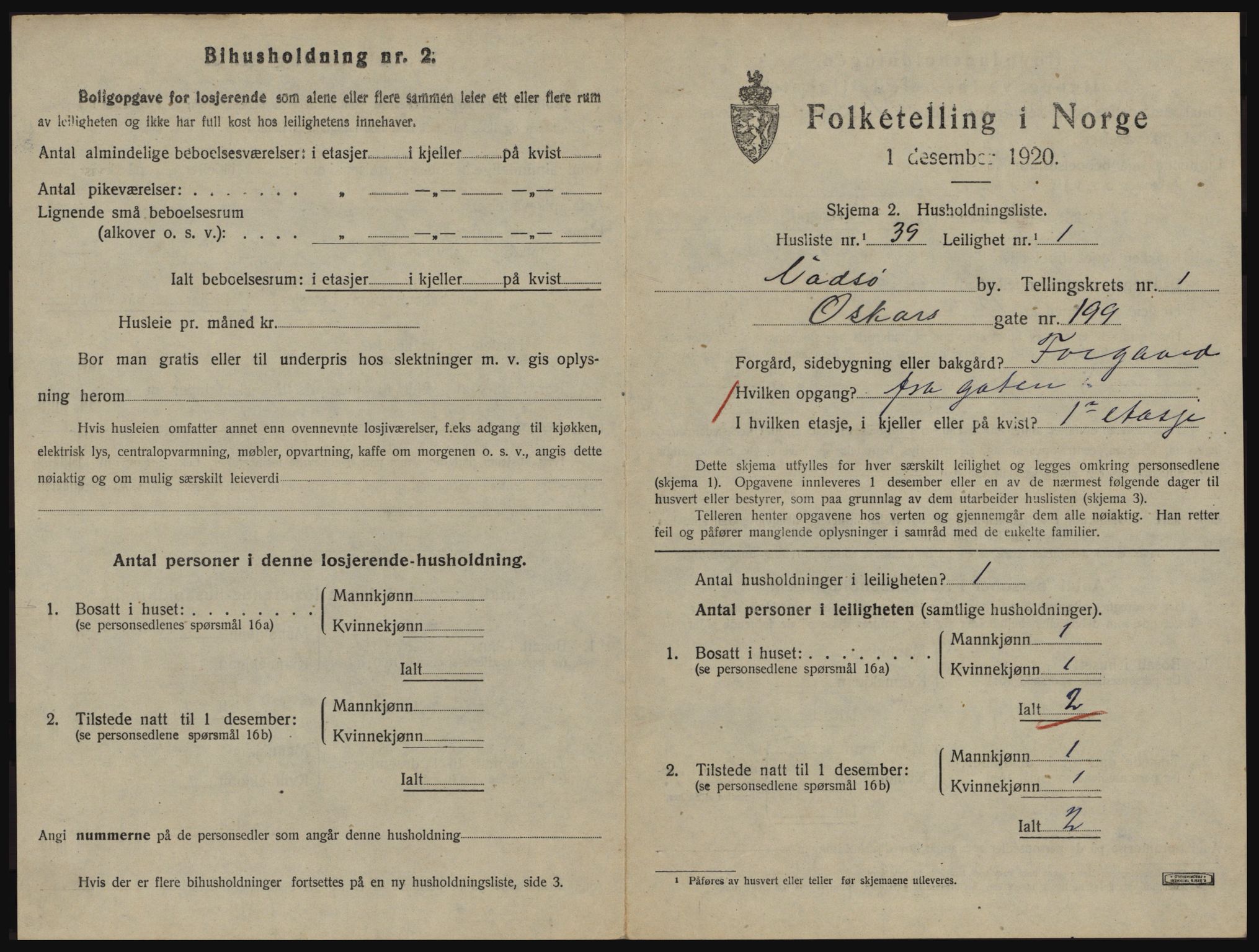 SATØ, 1920 census for Vadsø, 1920, p. 674