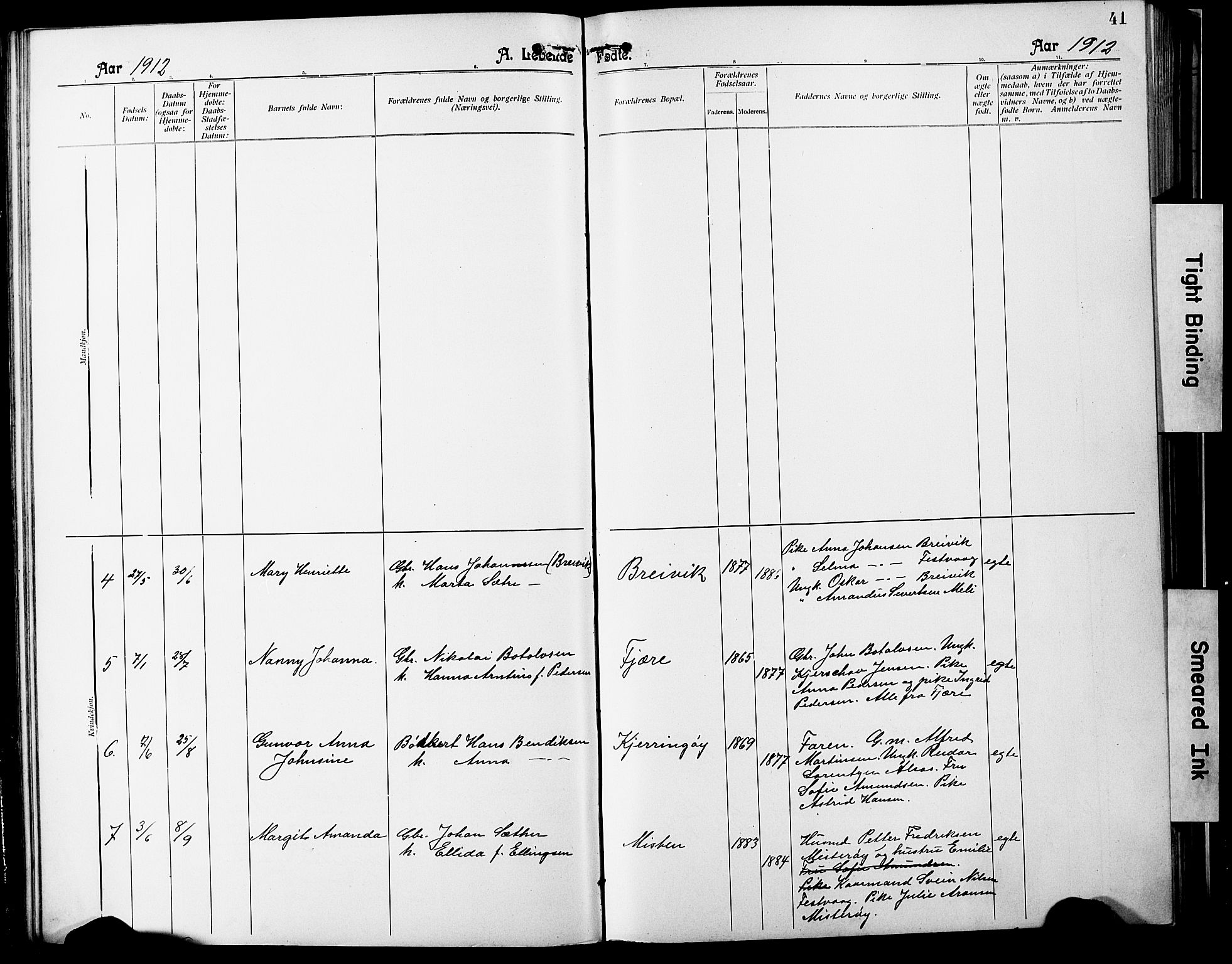 Ministerialprotokoller, klokkerbøker og fødselsregistre - Nordland, AV/SAT-A-1459/803/L0077: Parish register (copy) no. 803C04, 1897-1930, p. 41