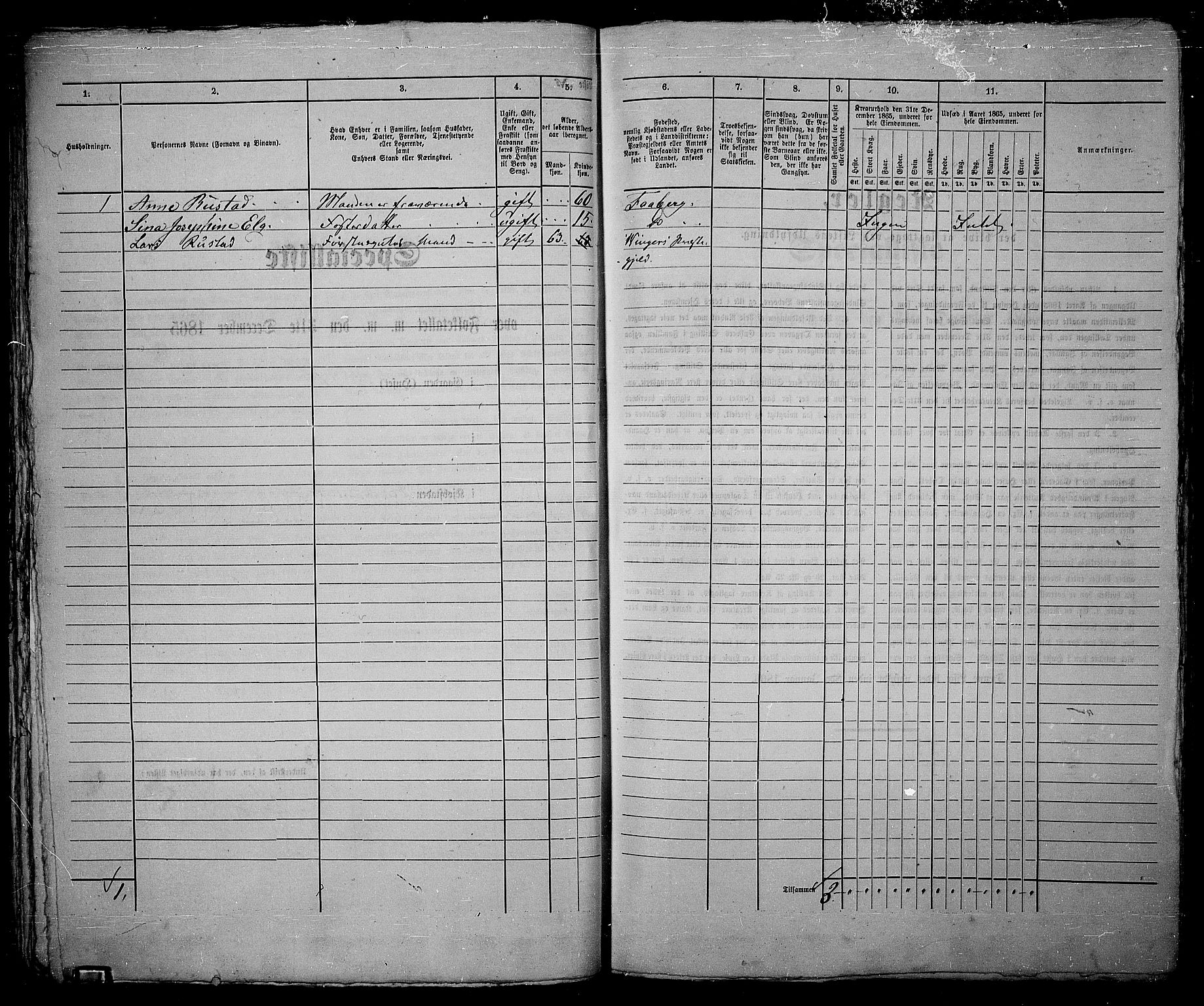 RA, 1865 census for Fåberg/Lillehammer, 1865, p. 81