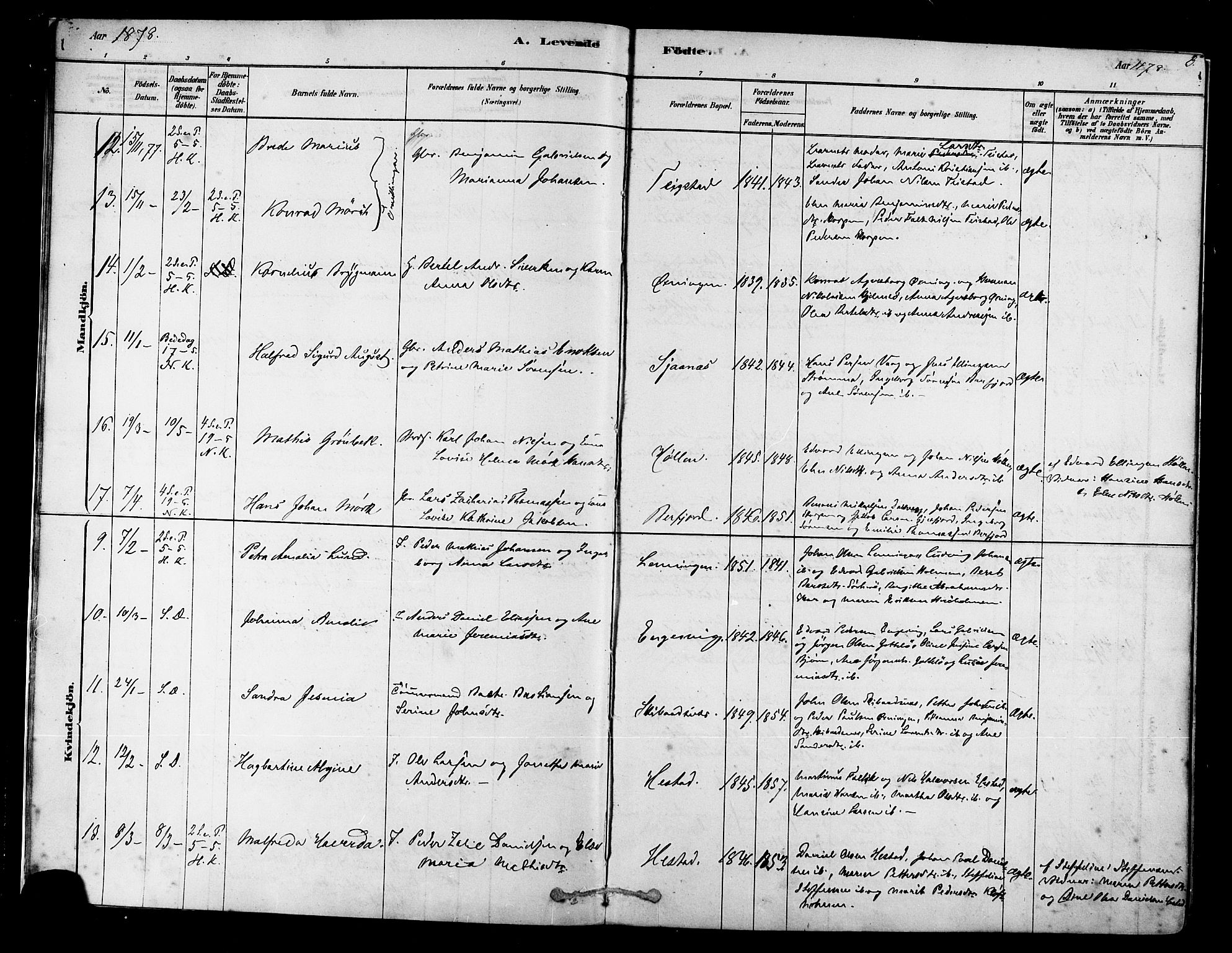 Ministerialprotokoller, klokkerbøker og fødselsregistre - Nordland, AV/SAT-A-1459/834/L0507: Parish register (official) no. 834A05, 1878-1892, p. 6