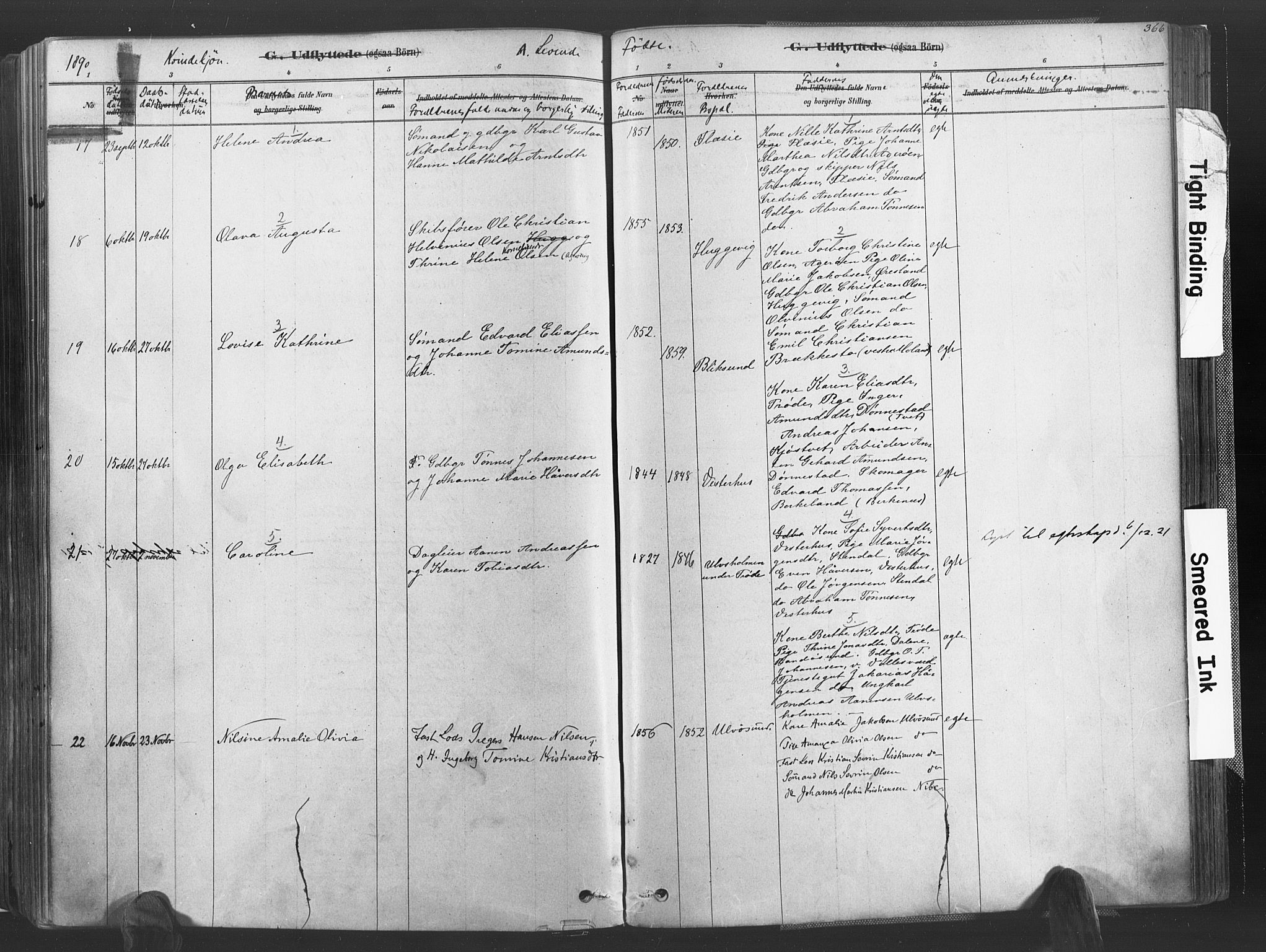 Høvåg sokneprestkontor, AV/SAK-1111-0025/F/Fa/L0005: Parish register (official) no. A 5, 1878-1893, p. 366