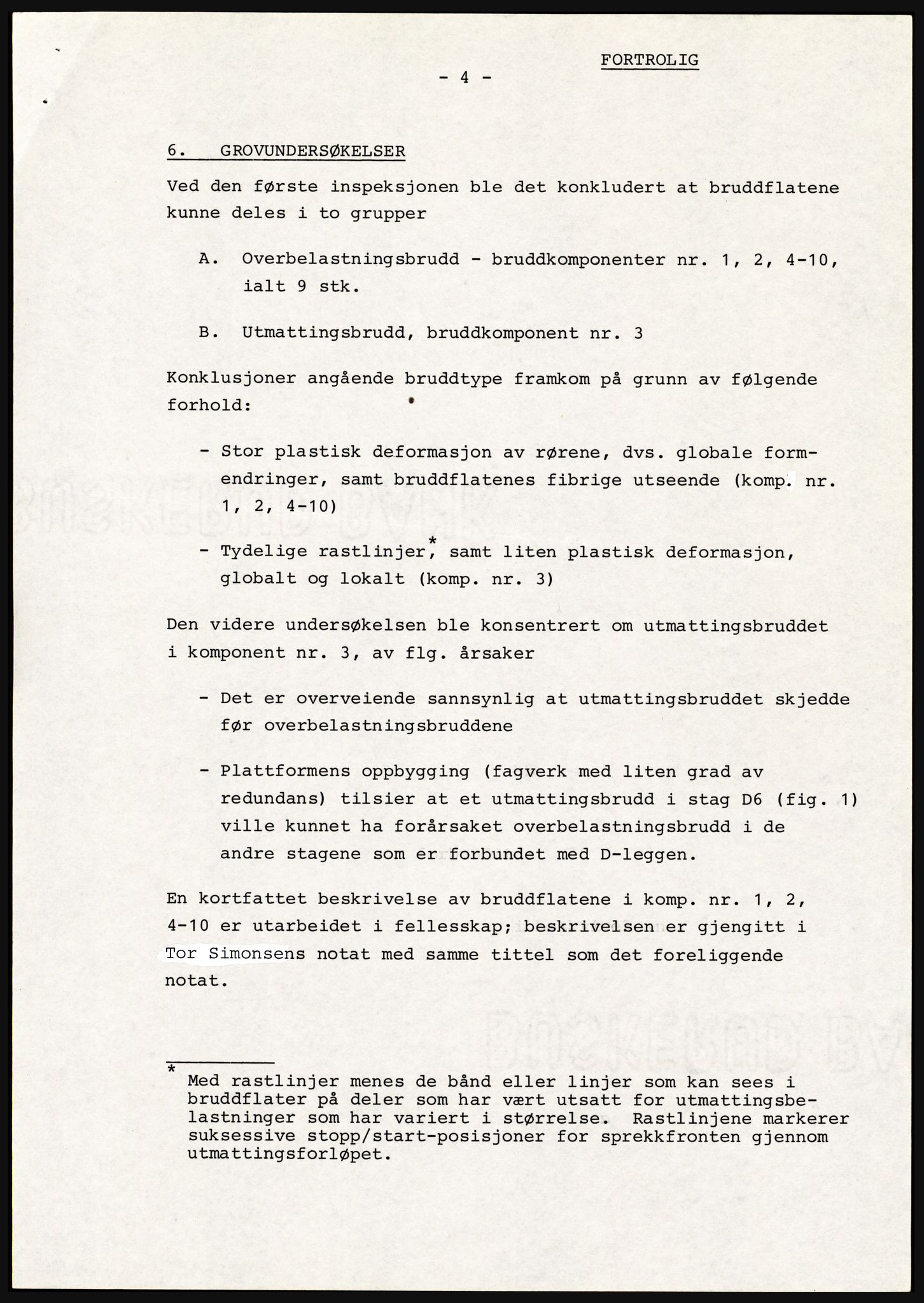 Justisdepartementet, Granskningskommisjonen ved Alexander Kielland-ulykken 27.3.1980, AV/RA-S-1165/D/L0021: V Forankring (Doku.liste + V1-V3 av 3)/W Materialundersøkelser (Doku.liste + W1-W10 av 10 - W9 eske 26), 1980-1981, p. 63