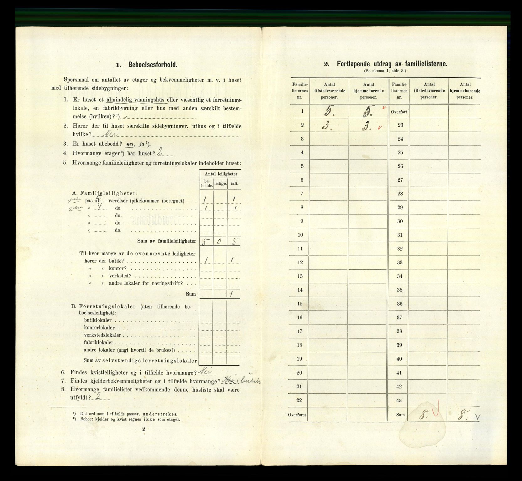 RA, 1910 census for Trondheim, 1910, p. 1608