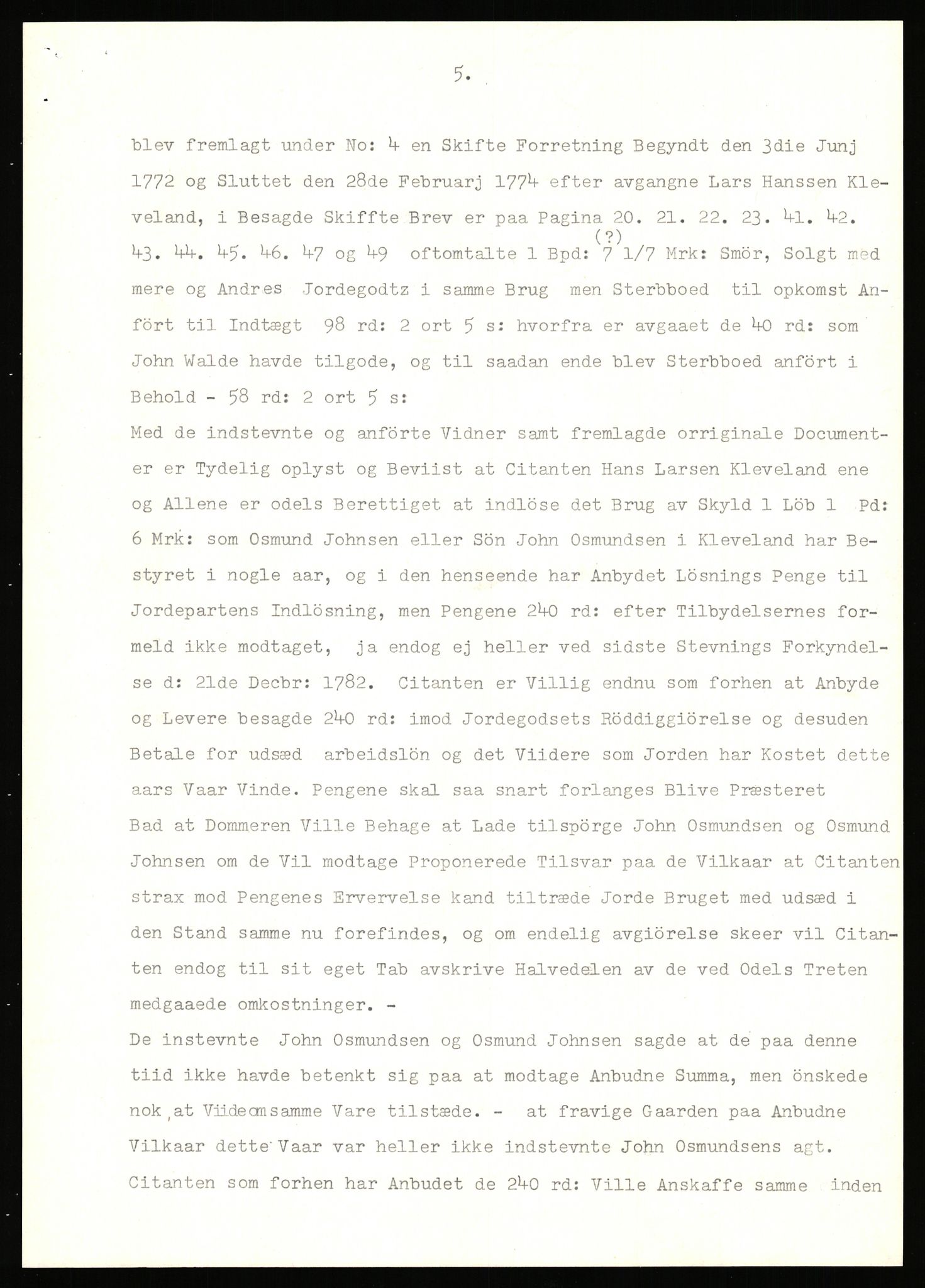 Statsarkivet i Stavanger, SAST/A-101971/03/Y/Yj/L0047: Avskrifter sortert etter gårdsnavn: Kirketeigen - Klovning, 1750-1930, p. 408