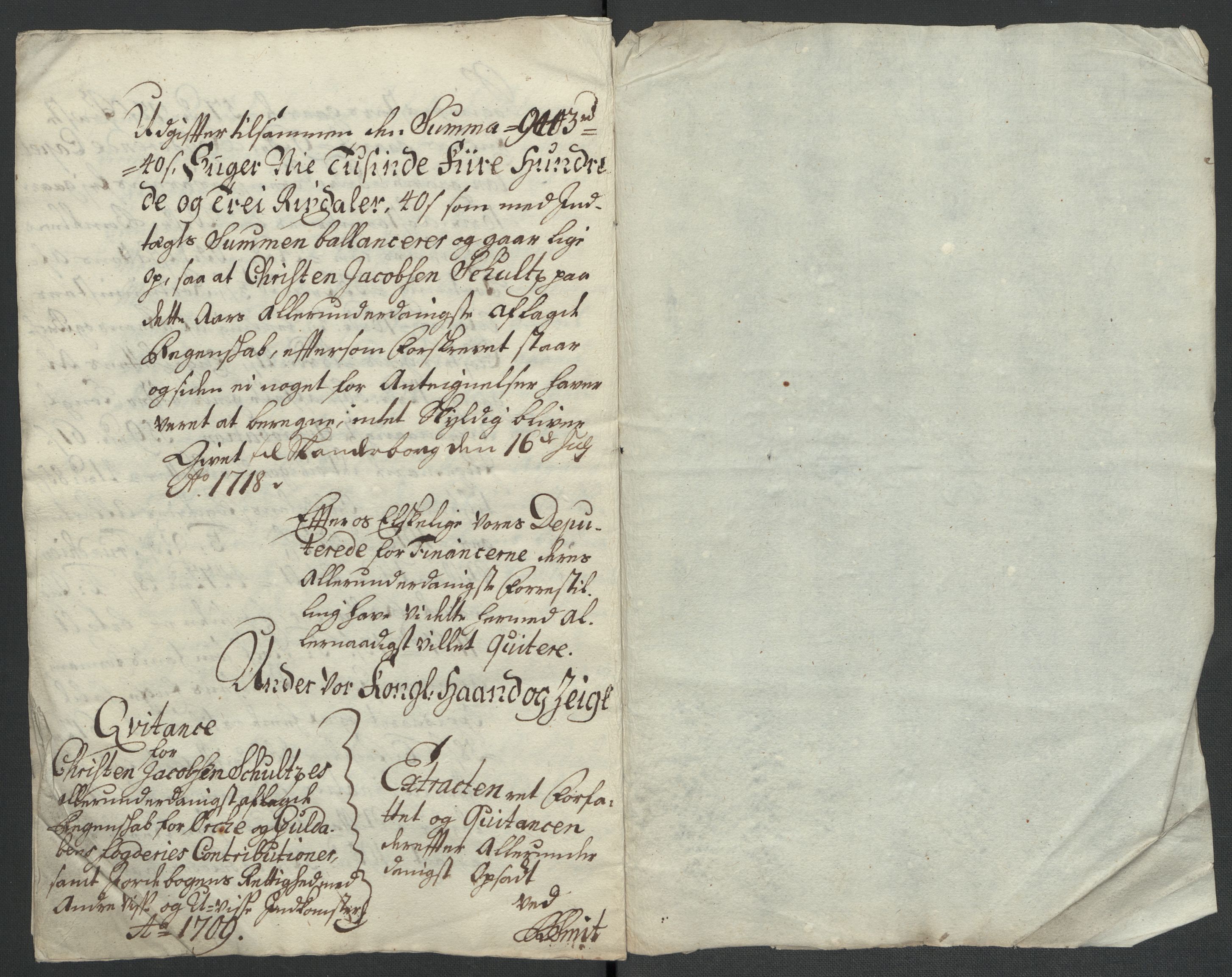 Rentekammeret inntil 1814, Reviderte regnskaper, Fogderegnskap, AV/RA-EA-4092/R60/L3959: Fogderegnskap Orkdal og Gauldal, 1709, p. 37