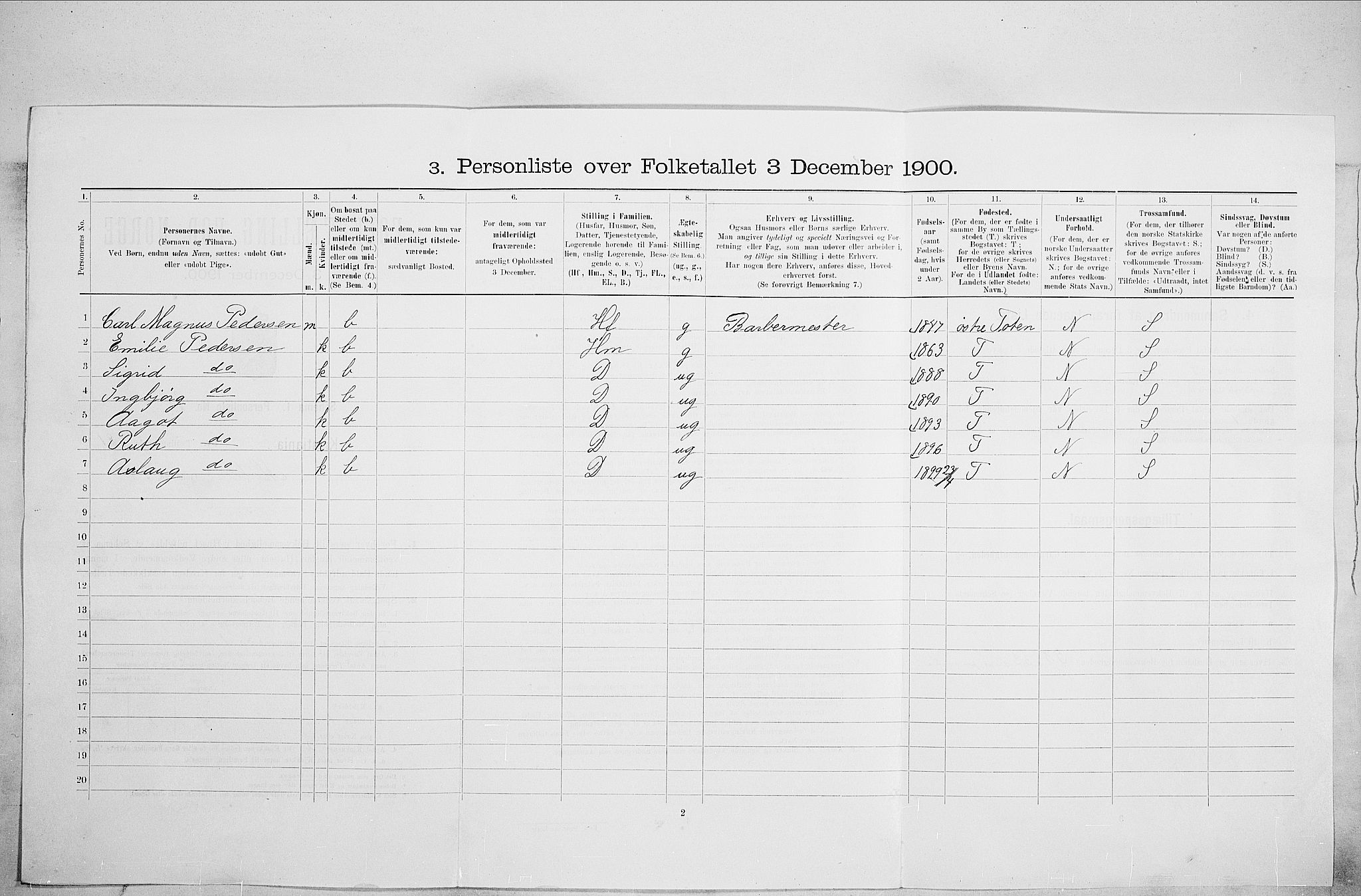 SAO, 1900 census for Kristiania, 1900, p. 62434