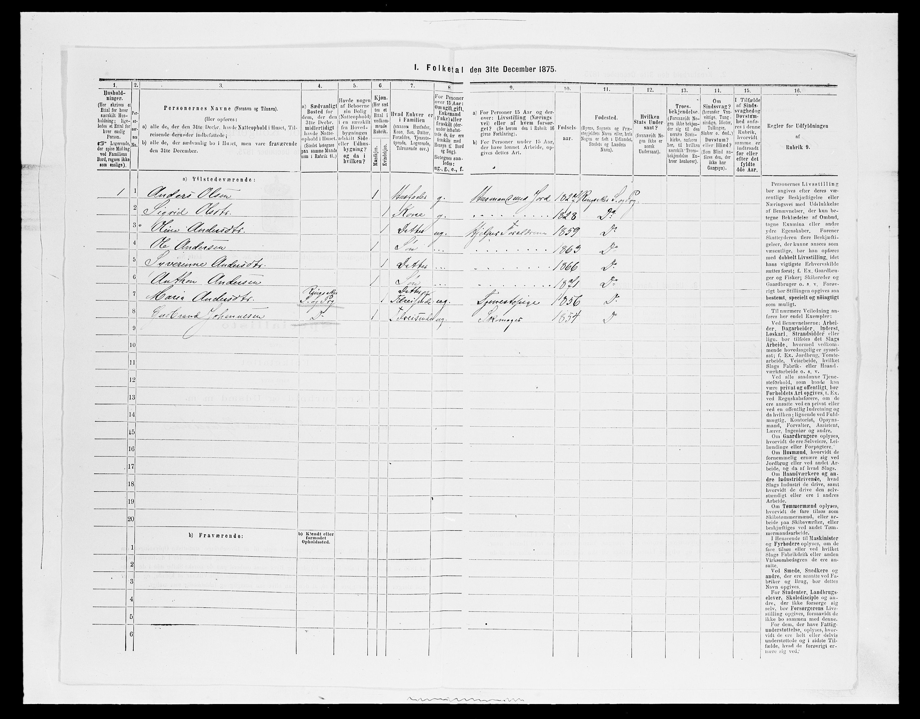 SAH, 1875 census for 0412P Ringsaker, 1875, p. 472