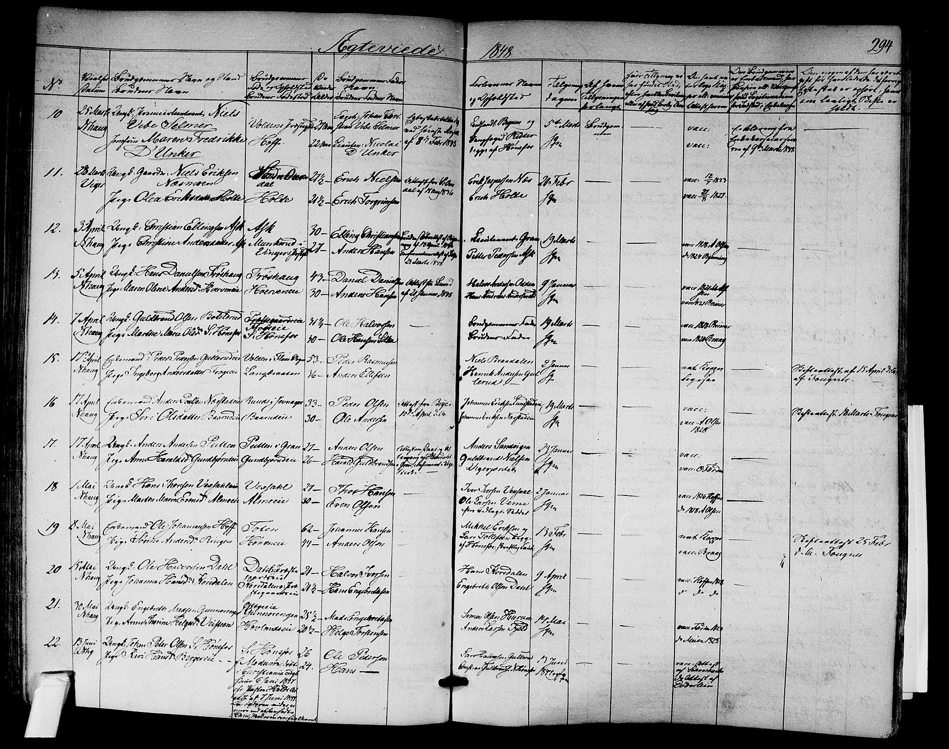 Norderhov kirkebøker, AV/SAKO-A-237/F/Fa/L0011: Parish register (official) no. 11, 1847-1856, p. 294