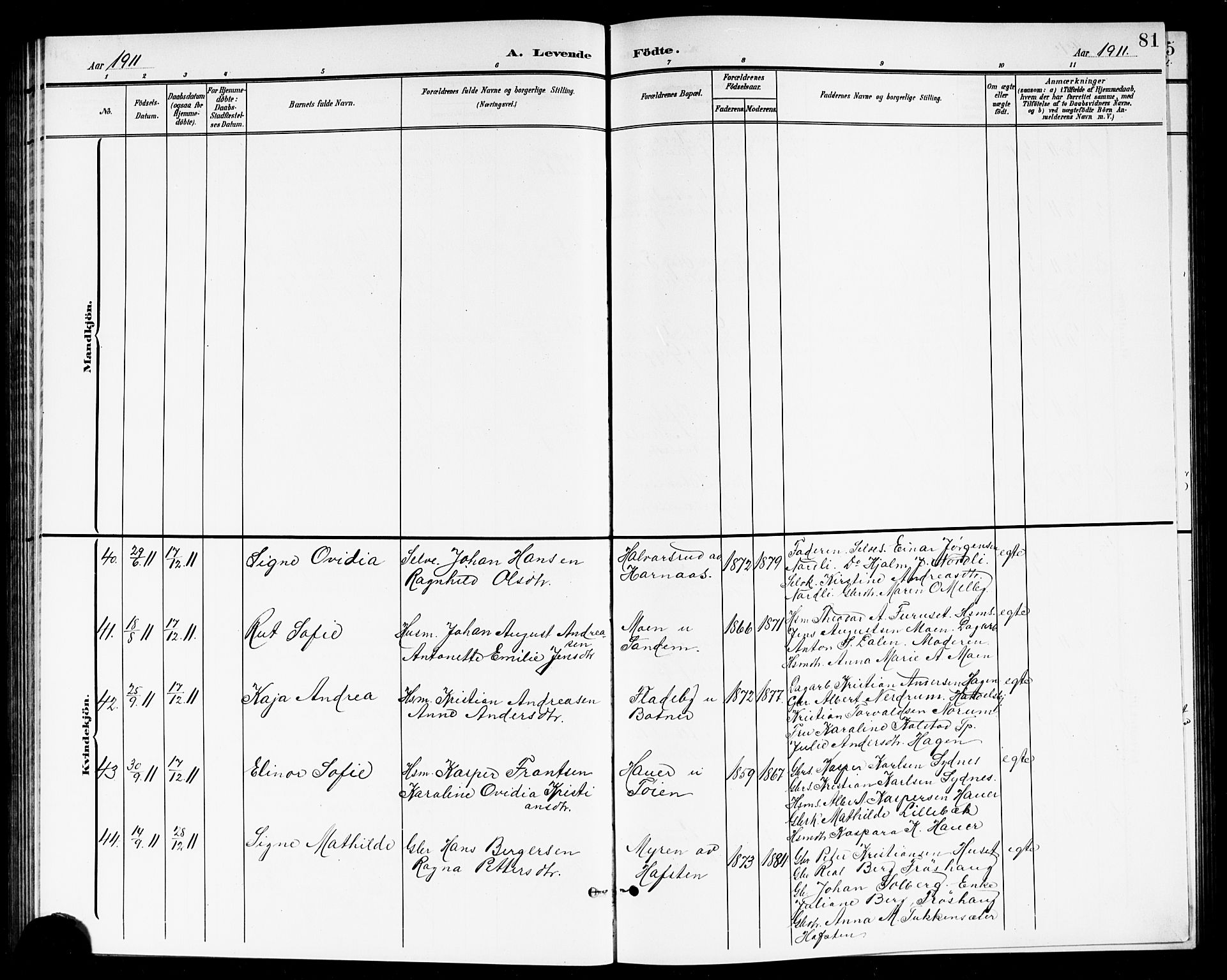 Høland prestekontor Kirkebøker, SAO/A-10346a/G/Ga/L0007: Parish register (copy) no. I 7, 1902-1914, p. 81