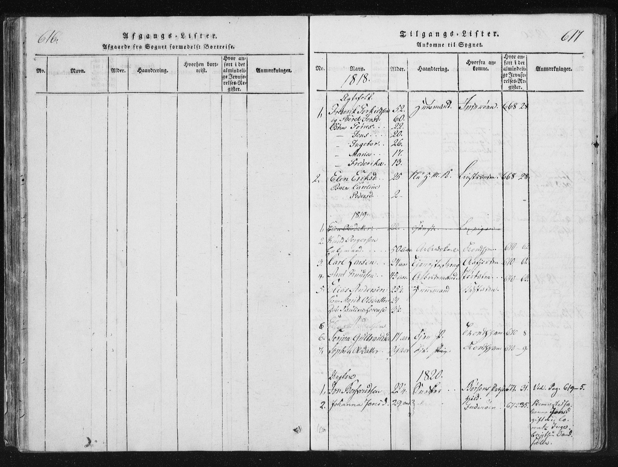 Ministerialprotokoller, klokkerbøker og fødselsregistre - Nord-Trøndelag, AV/SAT-A-1458/744/L0417: Parish register (official) no. 744A01, 1817-1842, p. 616-617