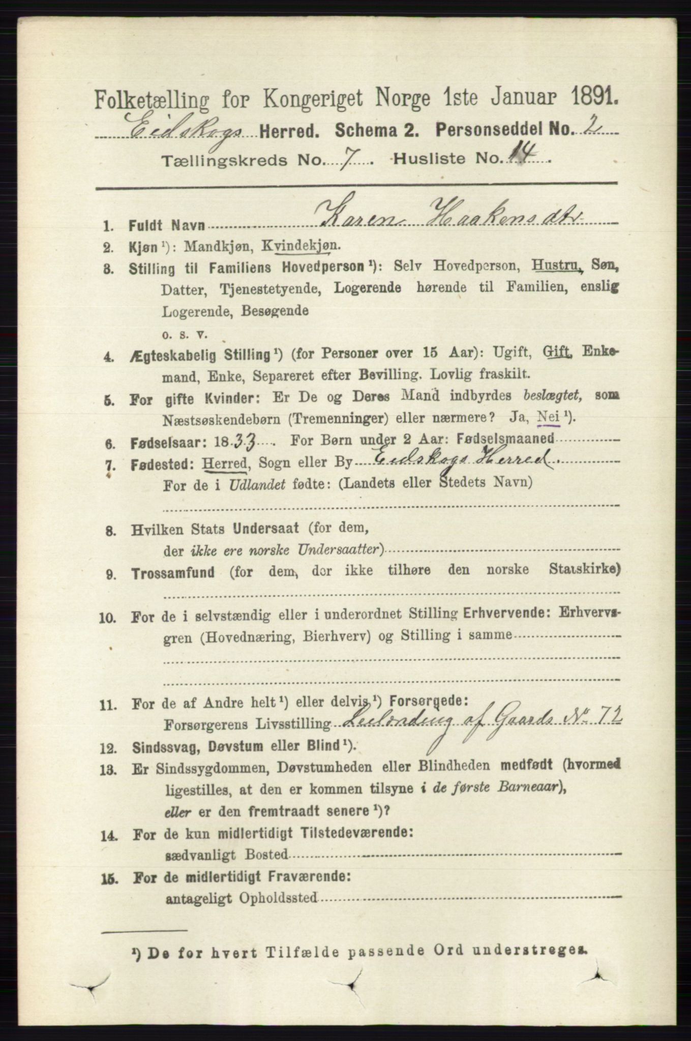 RA, 1891 census for 0420 Eidskog, 1891, p. 3759