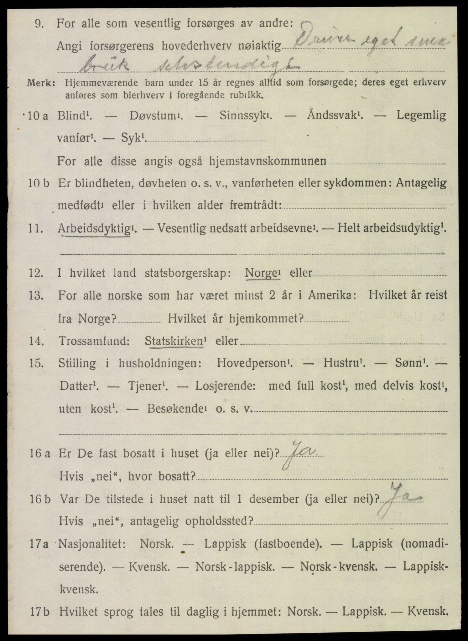 SAT, 1920 census for Leirfjord, 1920, p. 2502