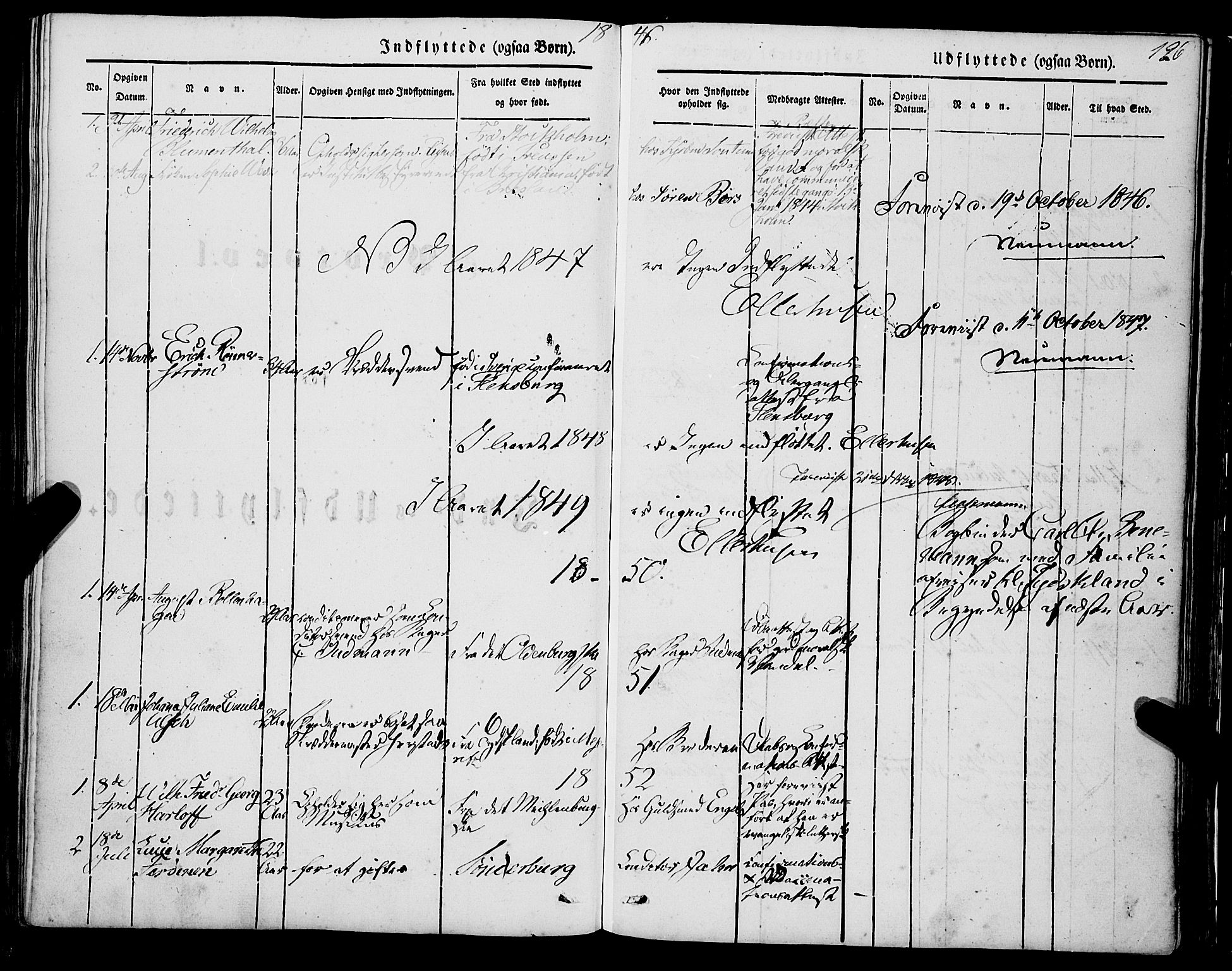 Mariakirken Sokneprestembete, SAB/A-76901/H/Haa/L0006: Parish register (official) no. A 6, 1846-1877, p. 126