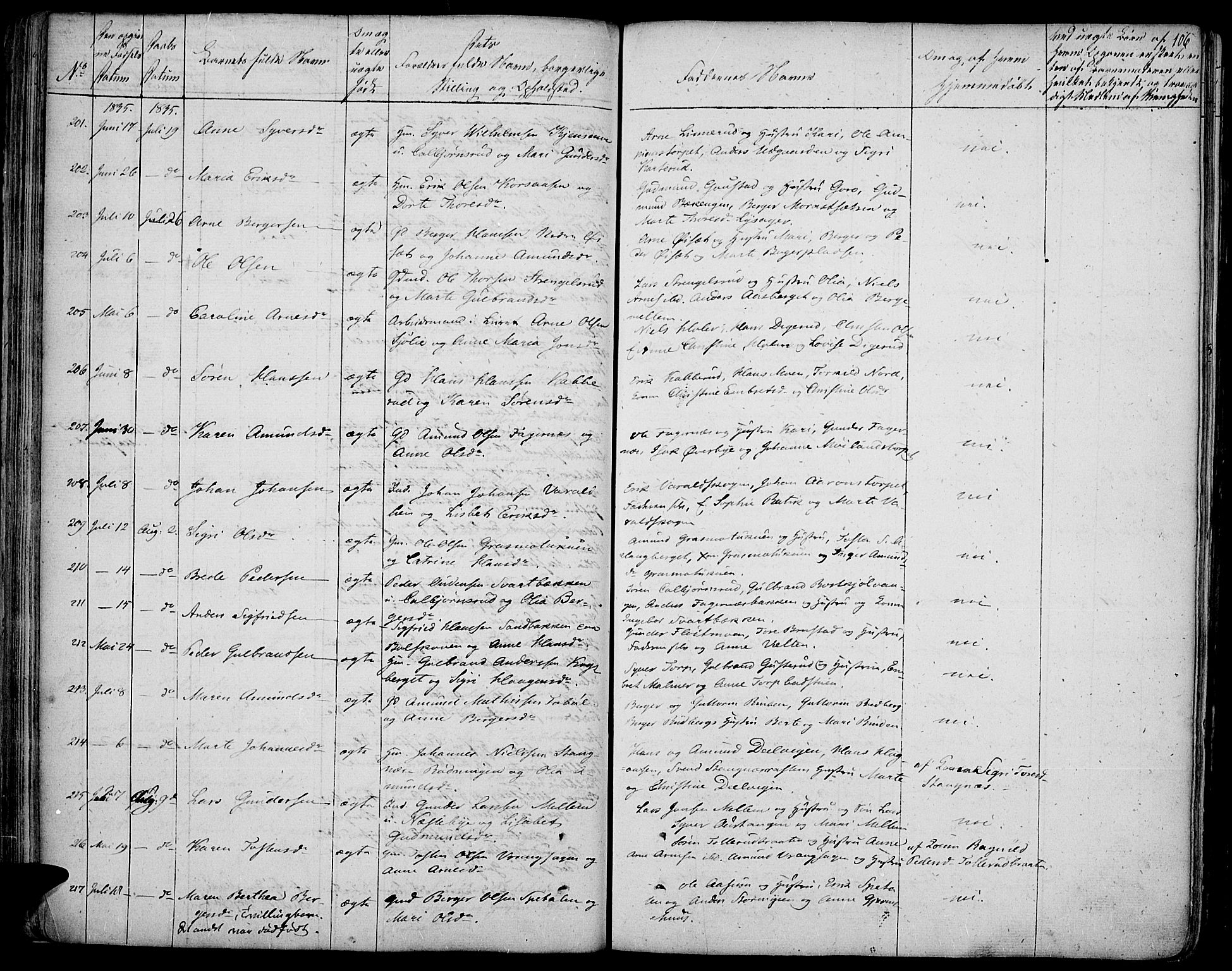 Vinger prestekontor, AV/SAH-PREST-024/H/Ha/Haa/L0007: Parish register (official) no. 7, 1826-1839, p. 106