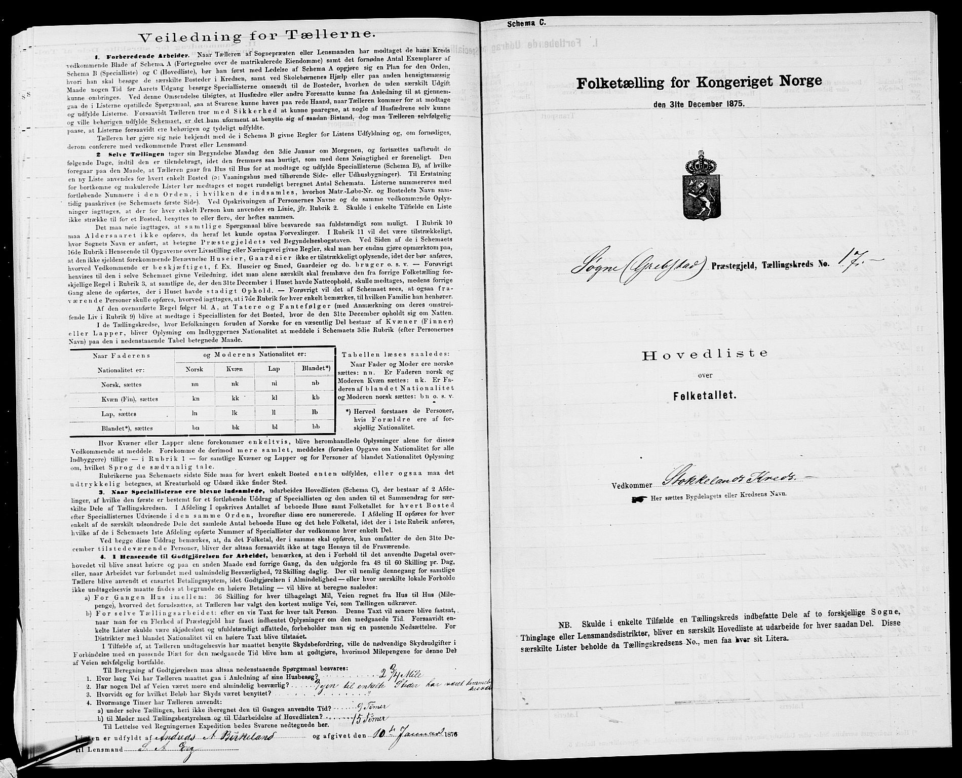 SAK, 1875 census for 1018P Søgne, 1875, p. 66