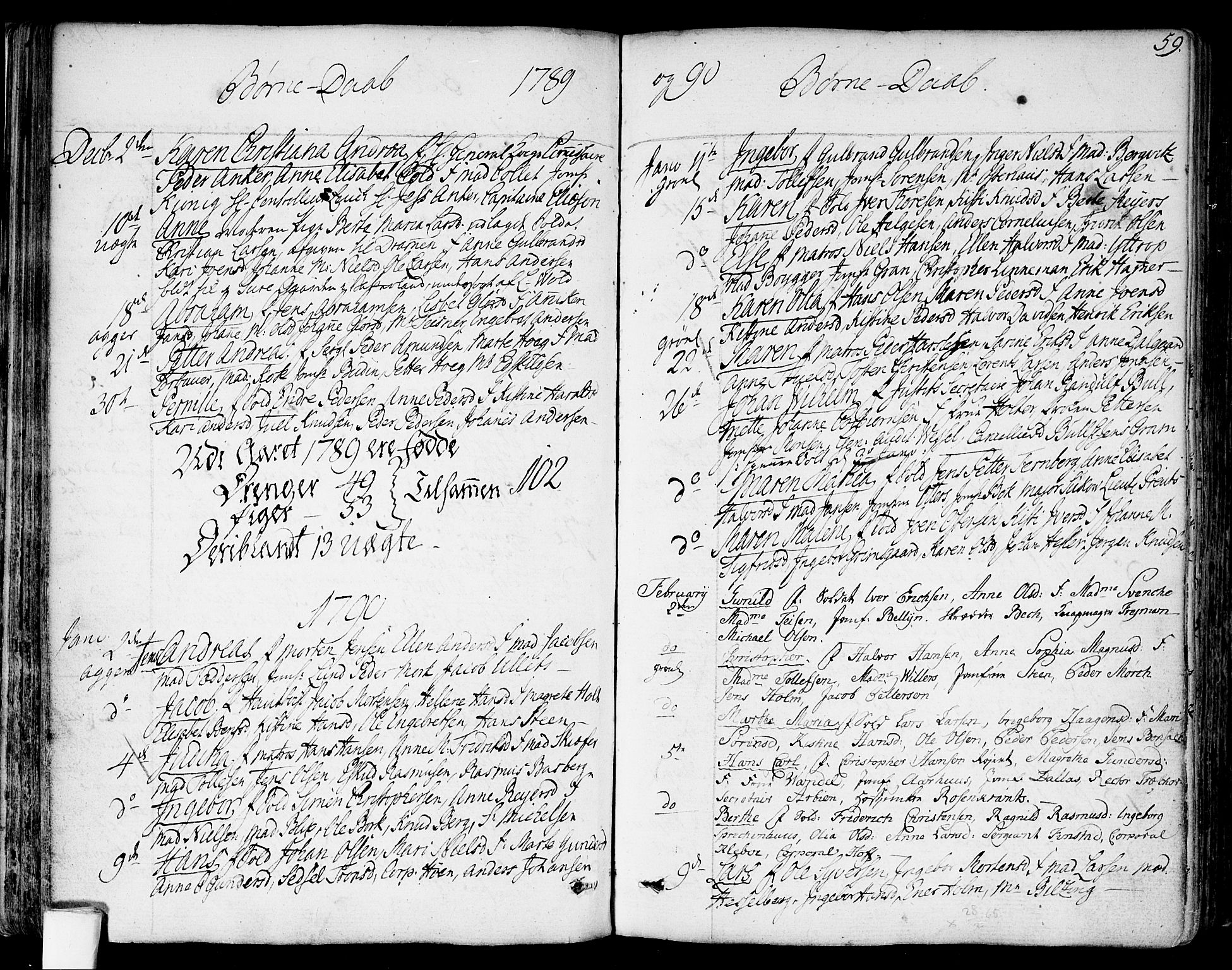Garnisonsmenigheten Kirkebøker, SAO/A-10846/F/Fa/L0003: Parish register (official) no. 3, 1777-1809, p. 59