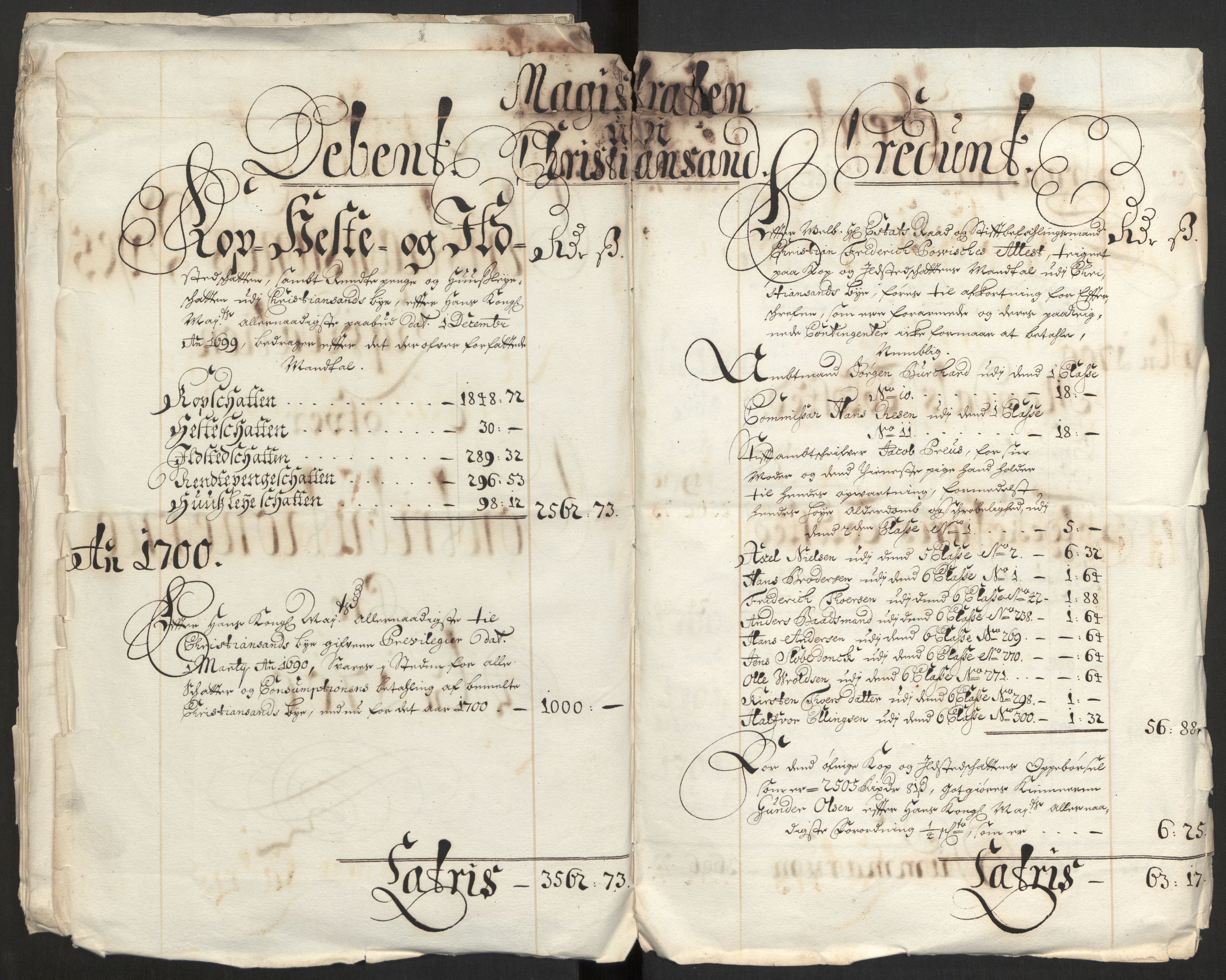 Rentekammeret inntil 1814, Reviderte regnskaper, Byregnskaper, RA/EA-4066/R/Rm/L0258: [M1] Kontribusjonsregnskap, 1664-1700, p. 87