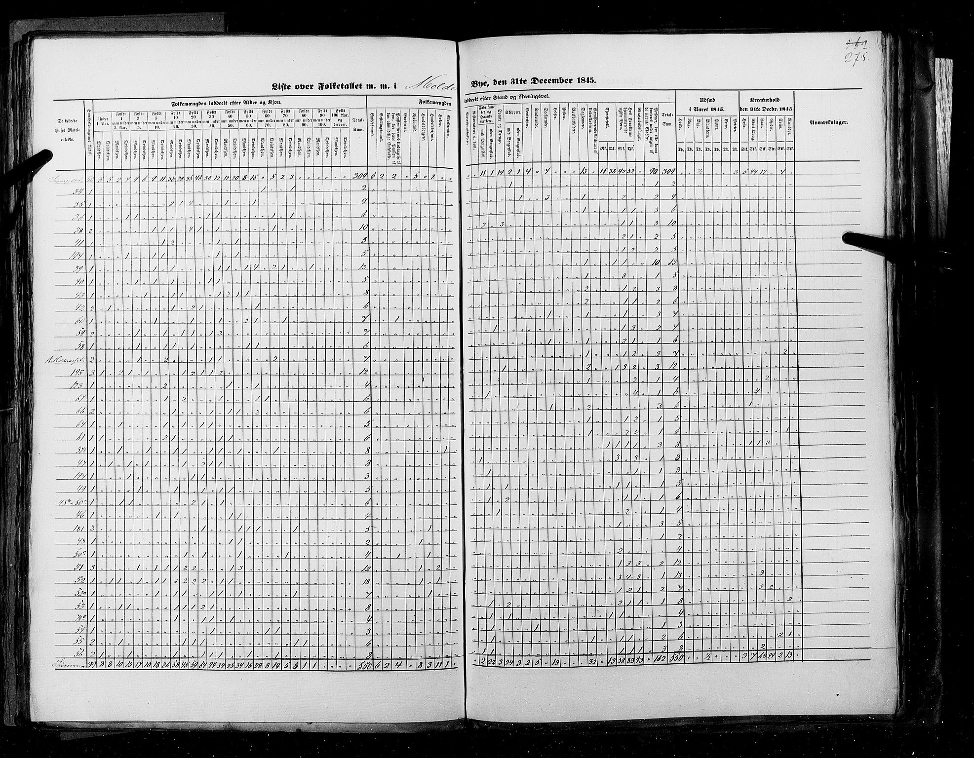 RA, Census 1845, vol. 11: Cities, 1845, p. 275