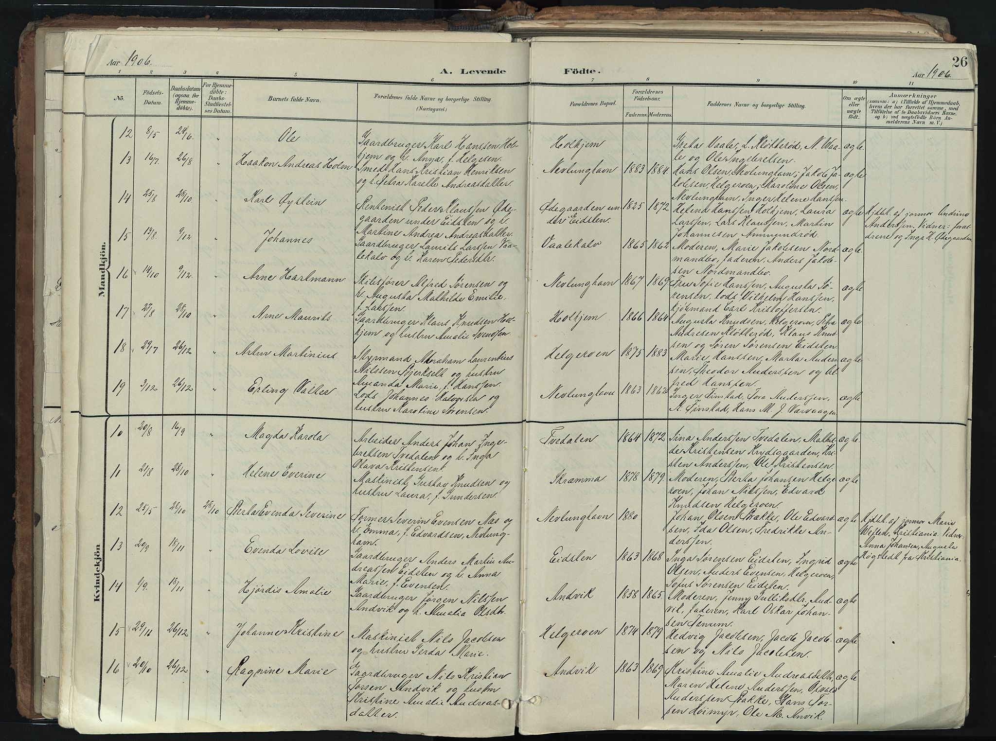 Brunlanes kirkebøker, AV/SAKO-A-342/F/Fb/L0003: Parish register (official) no. II 3, 1900-1922, p. 26