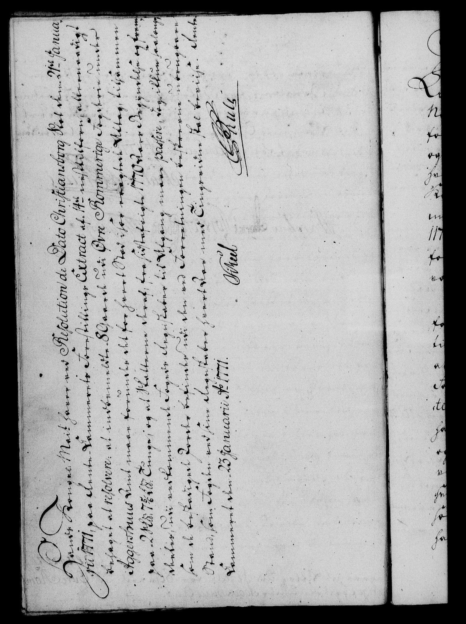 Rentekammeret, Kammerkanselliet, RA/EA-3111/G/Gf/Gfa/L0053: Norsk relasjons- og resolusjonsprotokoll (merket RK 52.53), 1771, p. 46
