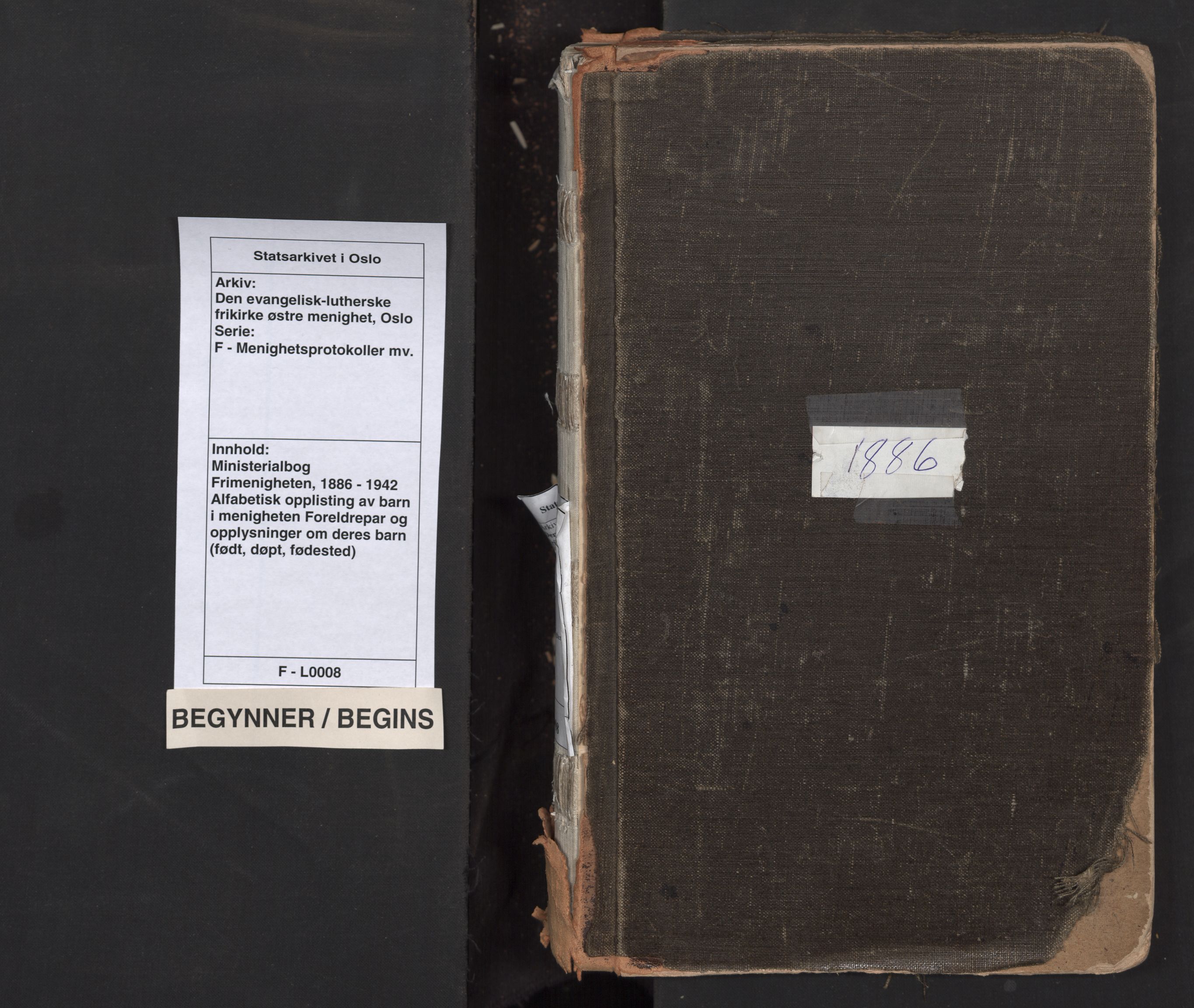 Den evangelisk-lutherske frikirke østre menighet, Oslo, AV/SAO-PAO-0245/F/L0008: Dissenter register no. 8, 1886-1942