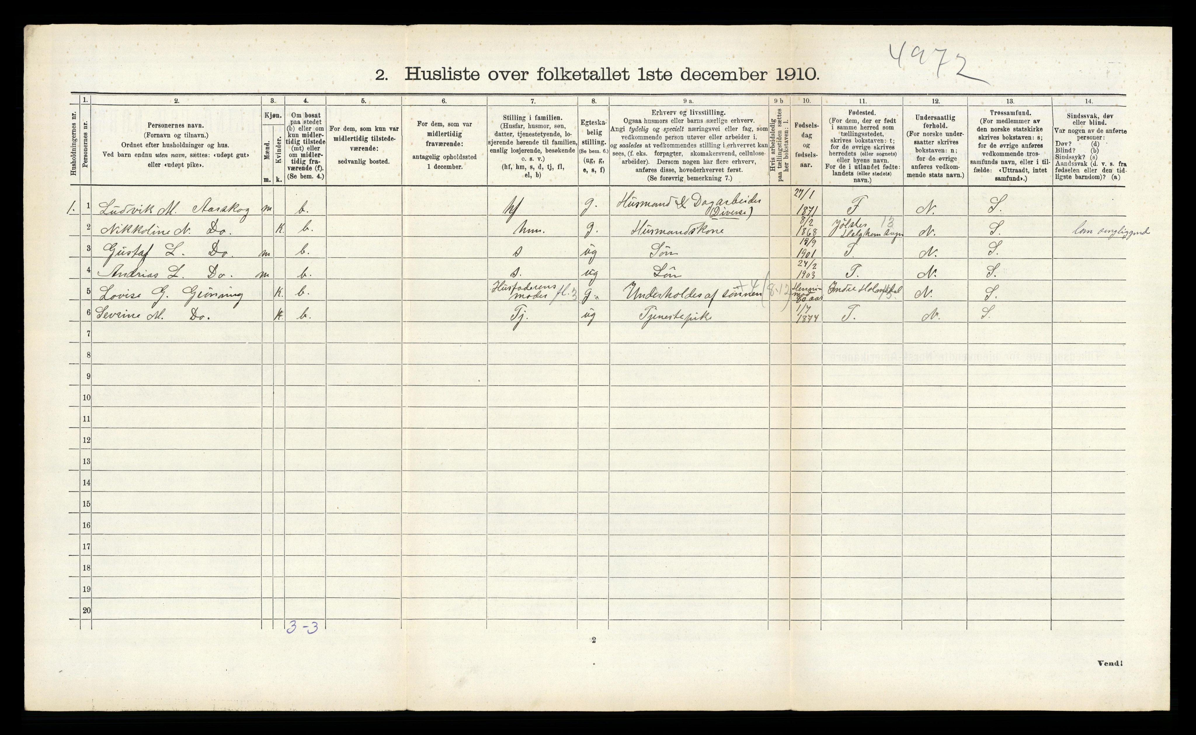 RA, 1910 census for Førde, 1910, p. 918