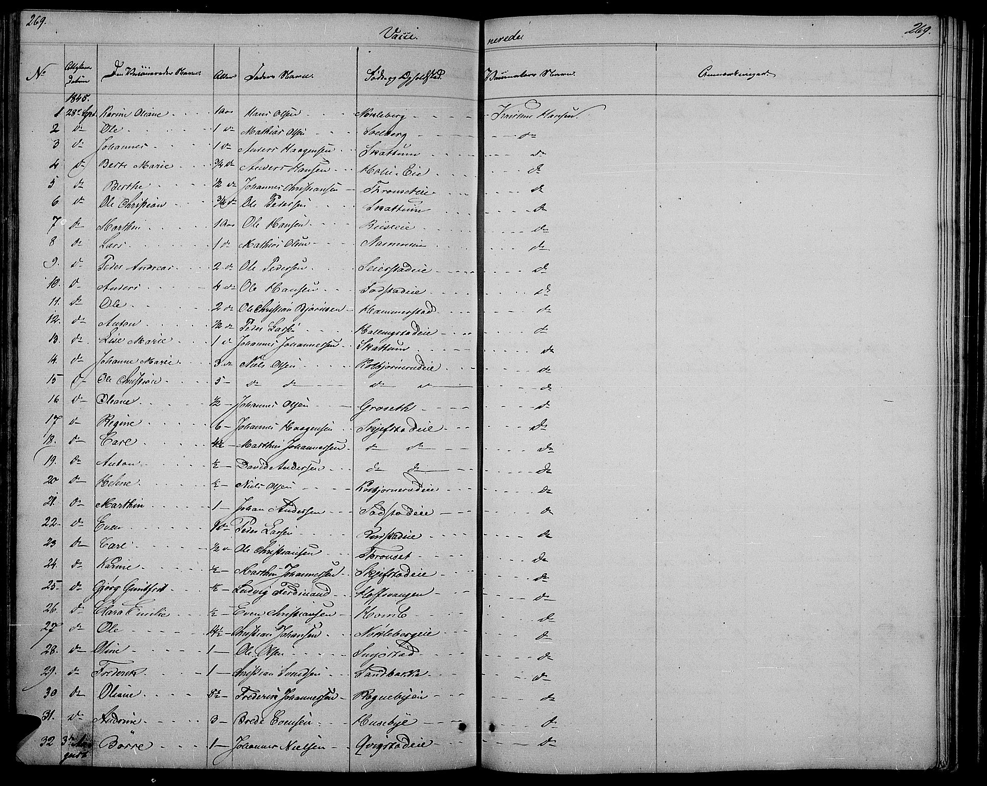 Østre Toten prestekontor, SAH/PREST-104/H/Ha/Hab/L0002: Parish register (copy) no. 2, 1840-1847, p. 269