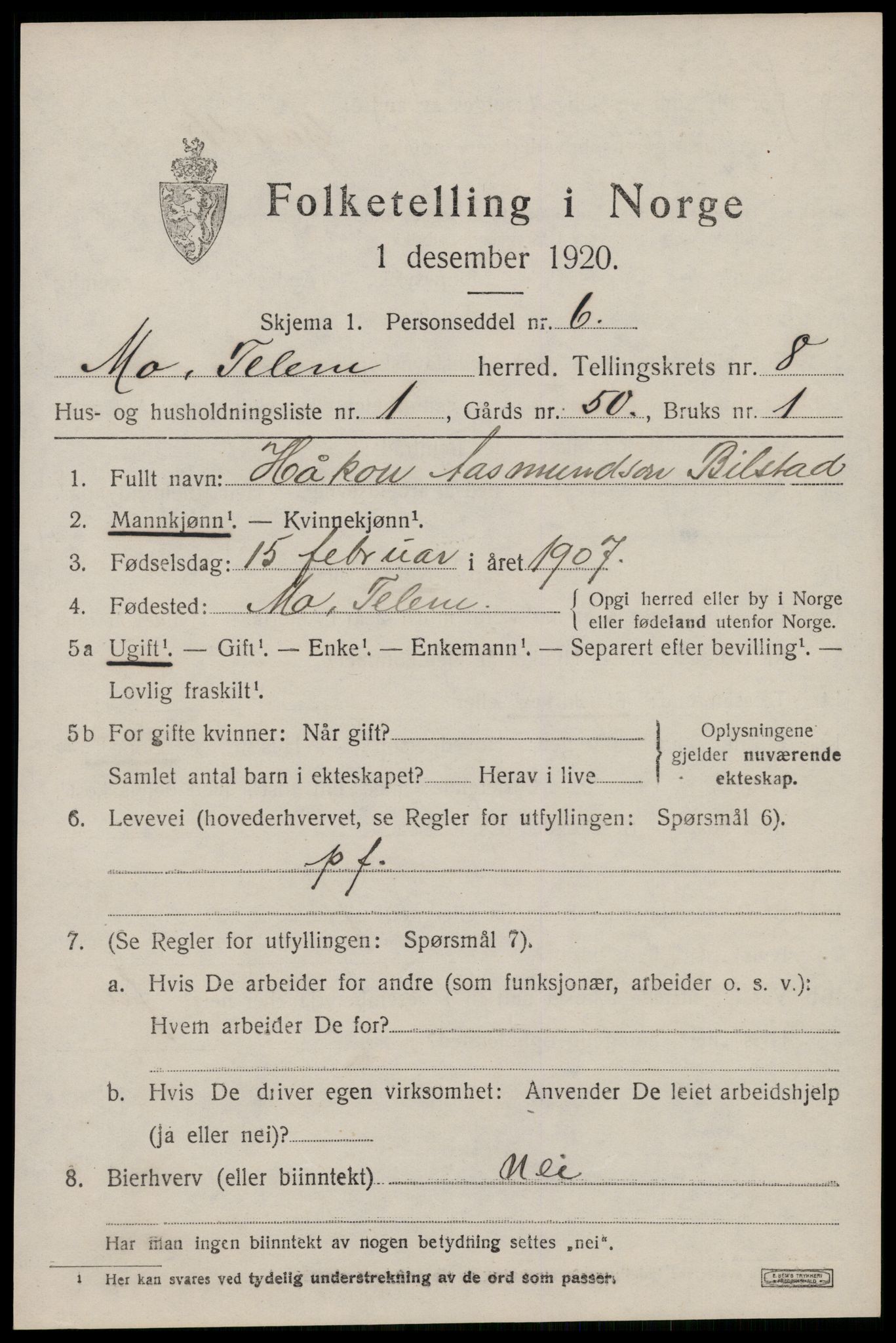 SAKO, 1920 census for Mo, 1920, p. 2844