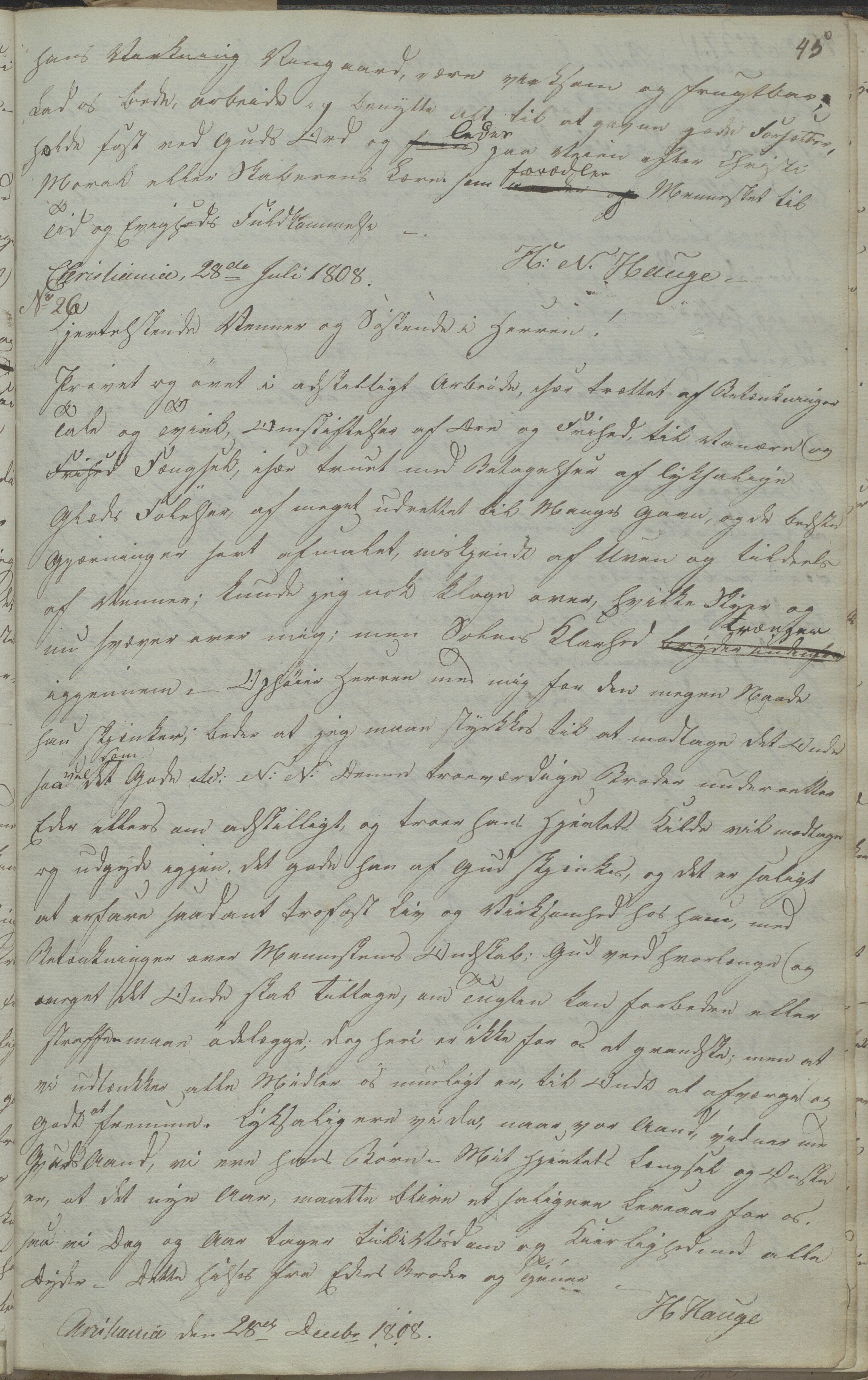 Heggtveitsamlingen, TMF/A-1007/H/L0052/0001: Innbundne brev Ms. S, med innlagt registratur / Innbundne brev Ms S. , 1801-1823, p. 45