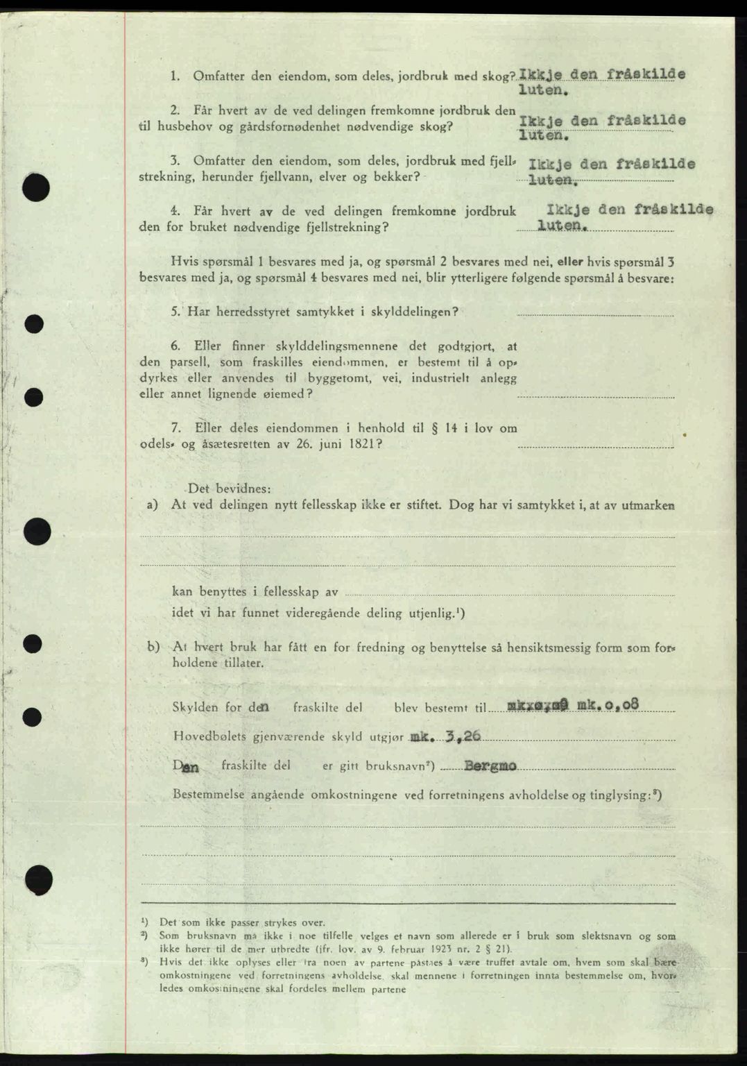 Nordre Sunnmøre sorenskriveri, AV/SAT-A-0006/1/2/2C/2Ca: Mortgage book no. A25, 1947-1947, Diary no: : 1331/1947