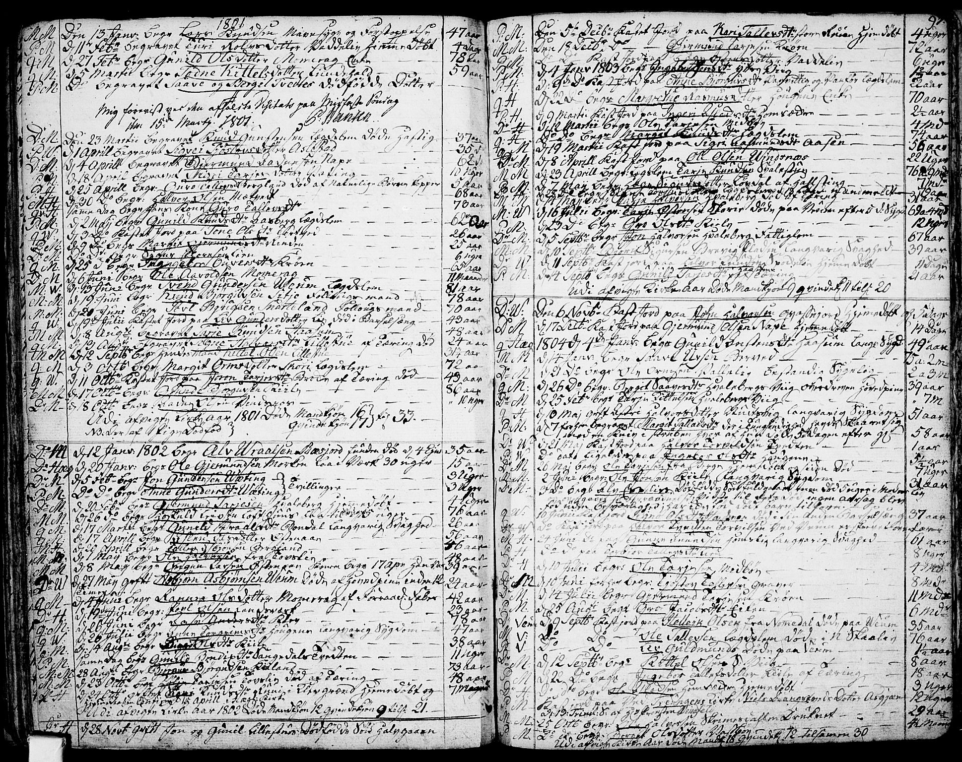 Fyresdal kirkebøker, SAKO/A-263/F/Fa/L0002: Parish register (official) no. I 2, 1769-1814, p. 97