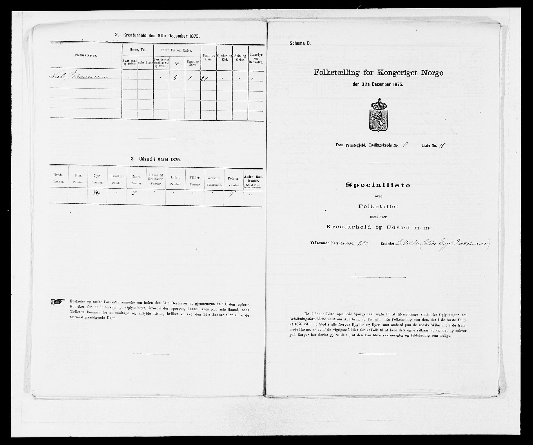 SAB, 1875 census for 1249P Fana, 1875, p. 918