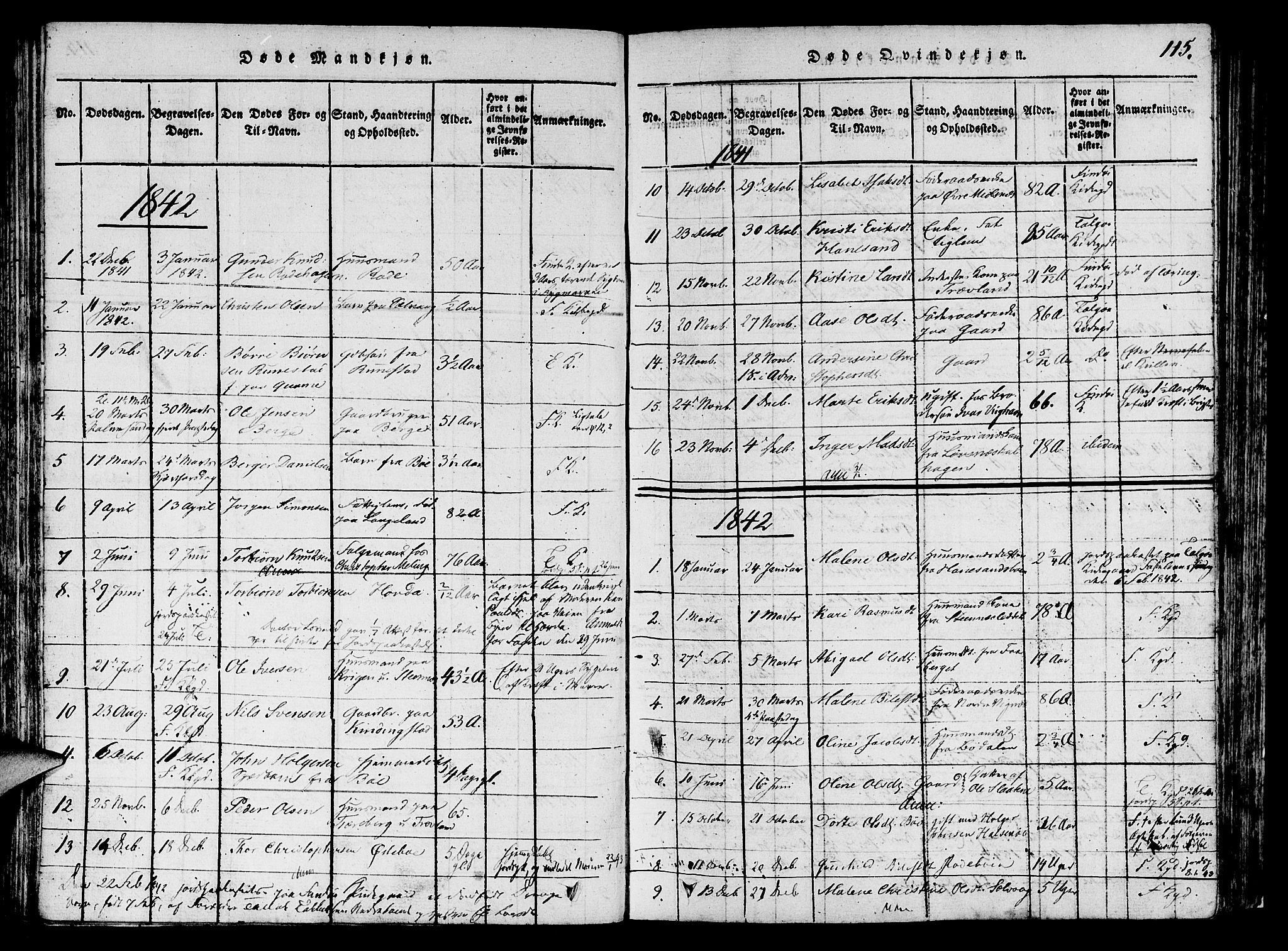 Finnøy sokneprestkontor, SAST/A-101825/H/Ha/Haa/L0006: Parish register (official) no. A 6, 1816-1846, p. 115