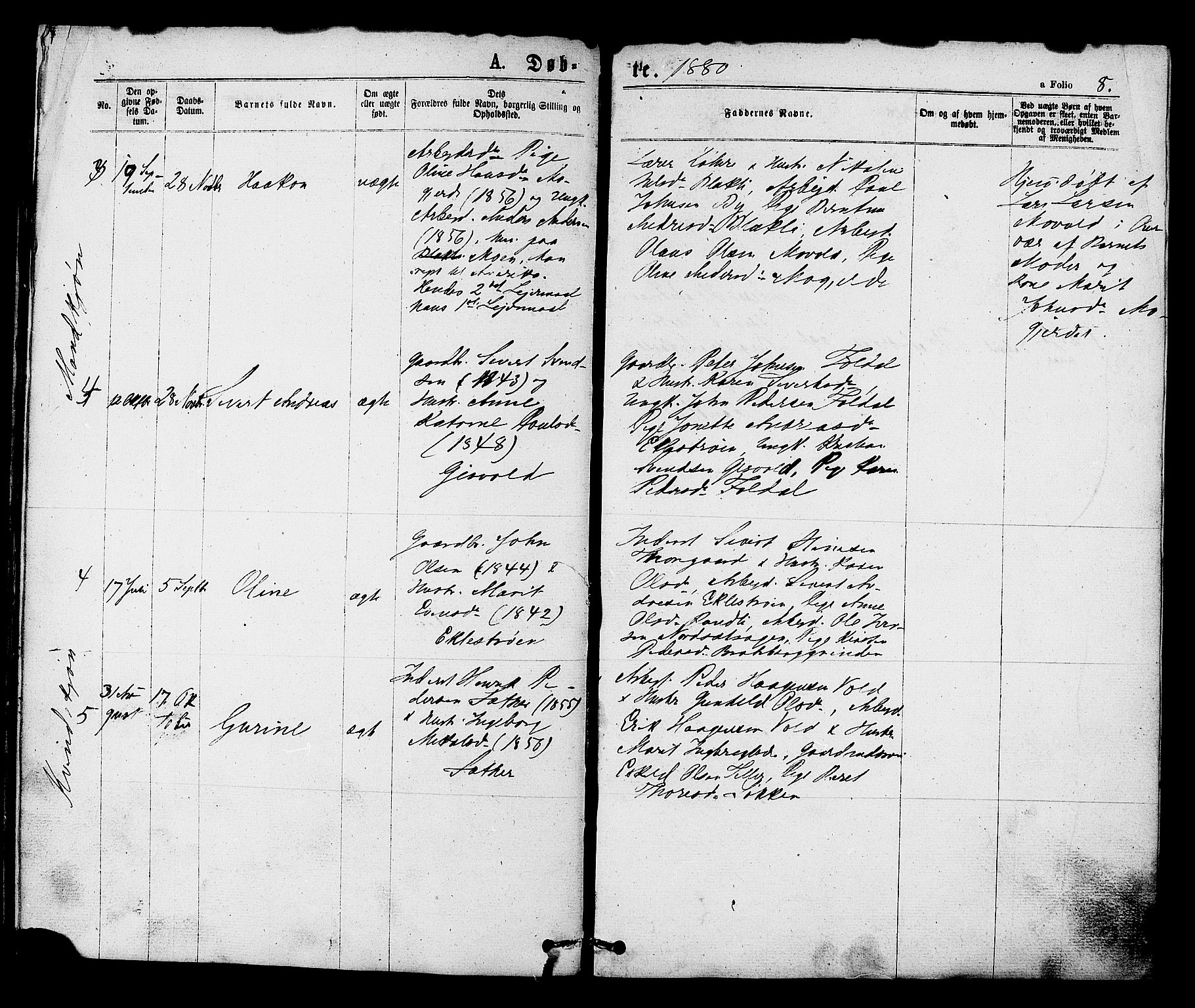 Ministerialprotokoller, klokkerbøker og fødselsregistre - Sør-Trøndelag, SAT/A-1456/608/L0334: Parish register (official) no. 608A03, 1877-1886, p. 8