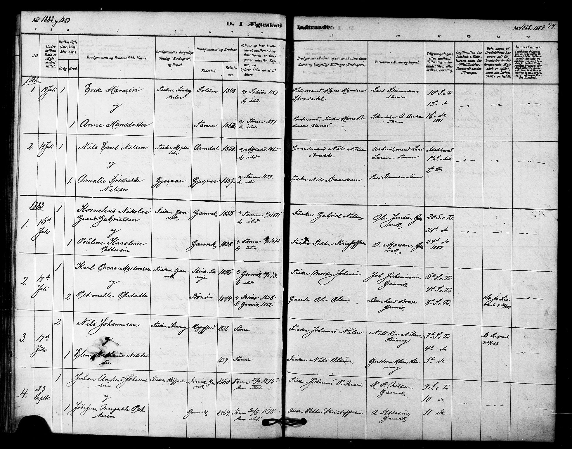 Tana sokneprestkontor, SATØ/S-1334/H/Ha/L0003kirke: Parish register (official) no. 3, 1878-1892, p. 79