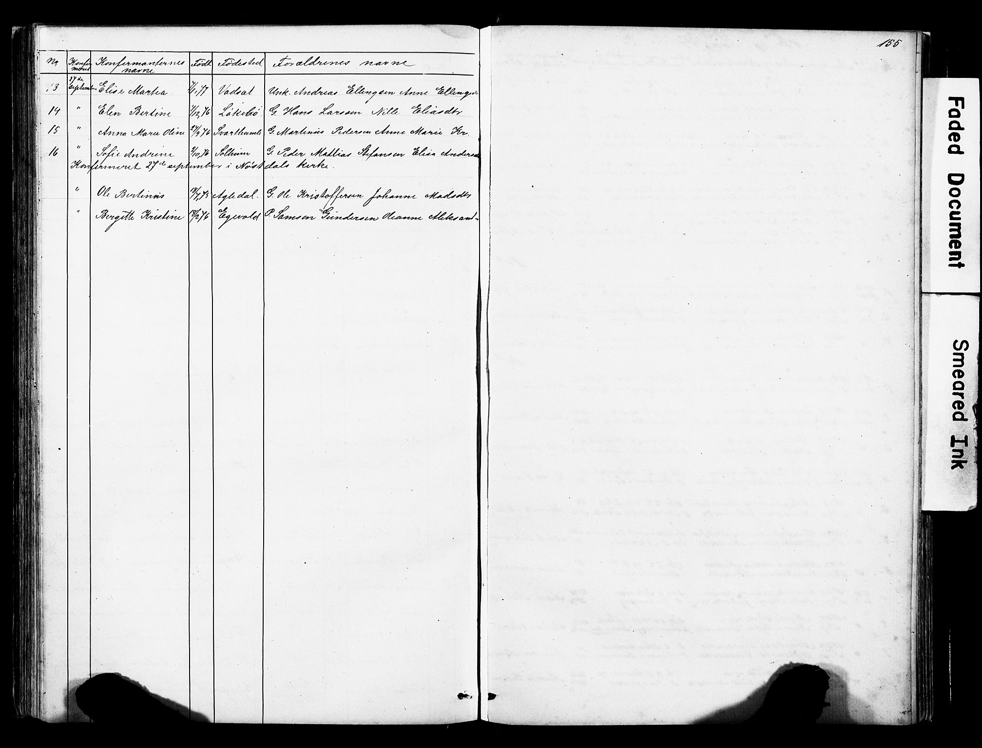 Kinn sokneprestembete, AV/SAB-A-80801/H/Hab/Habe/L0001: Parish register (copy) no. E 1, 1864-1899, p. 155